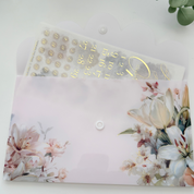Audrey - Foiled Floral Storage Folder