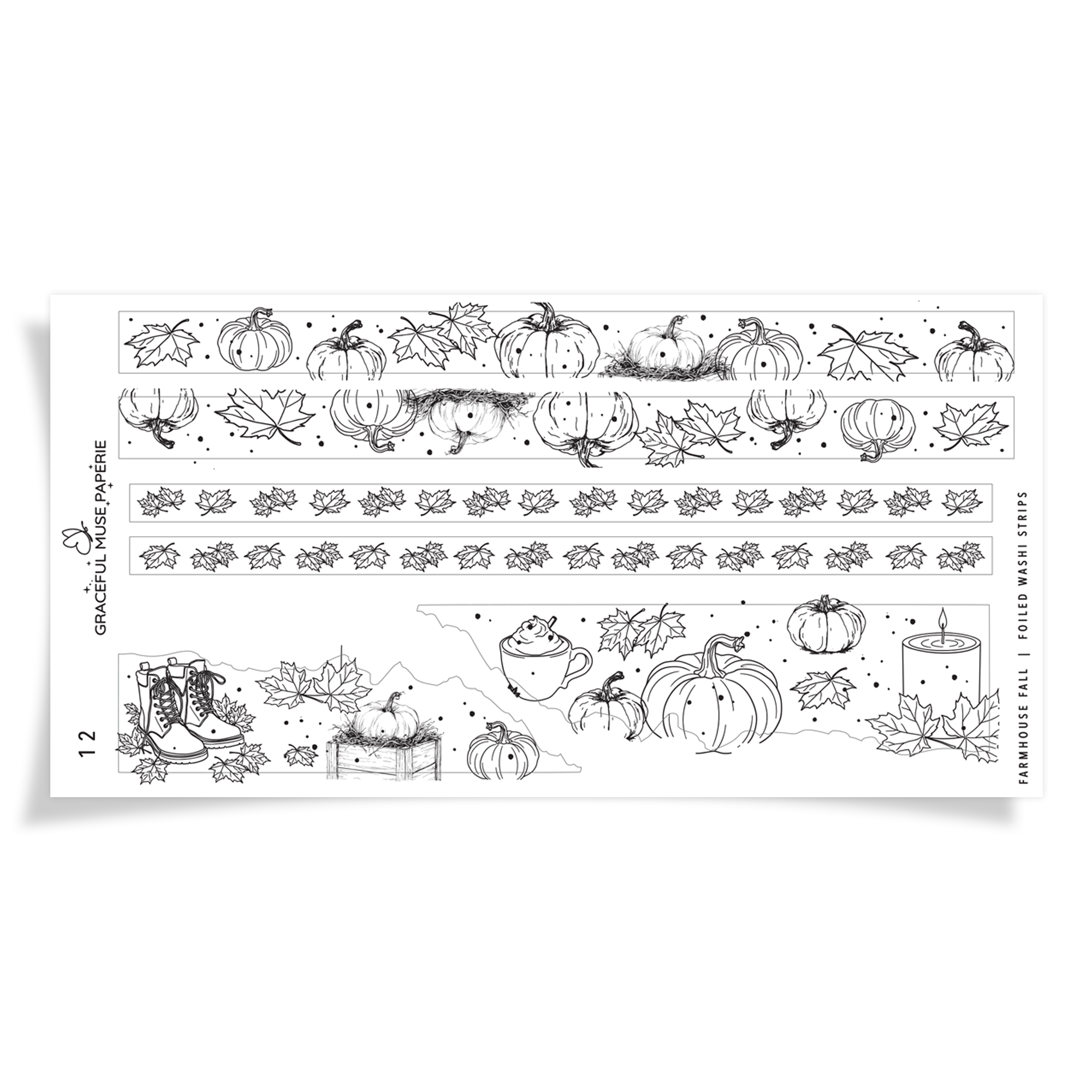 Foiled Washi Strips - Farmhouse Fall