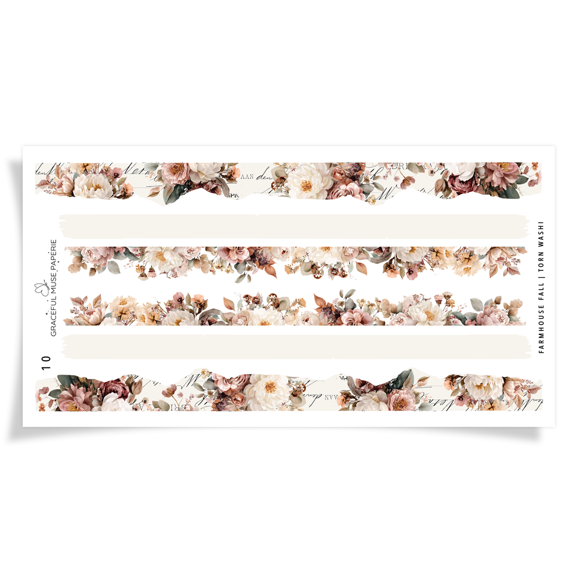 Torn Washi - Farmhouse Fall