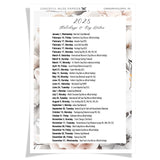 2025 Canadian Holidays Insert Sticker | Floral