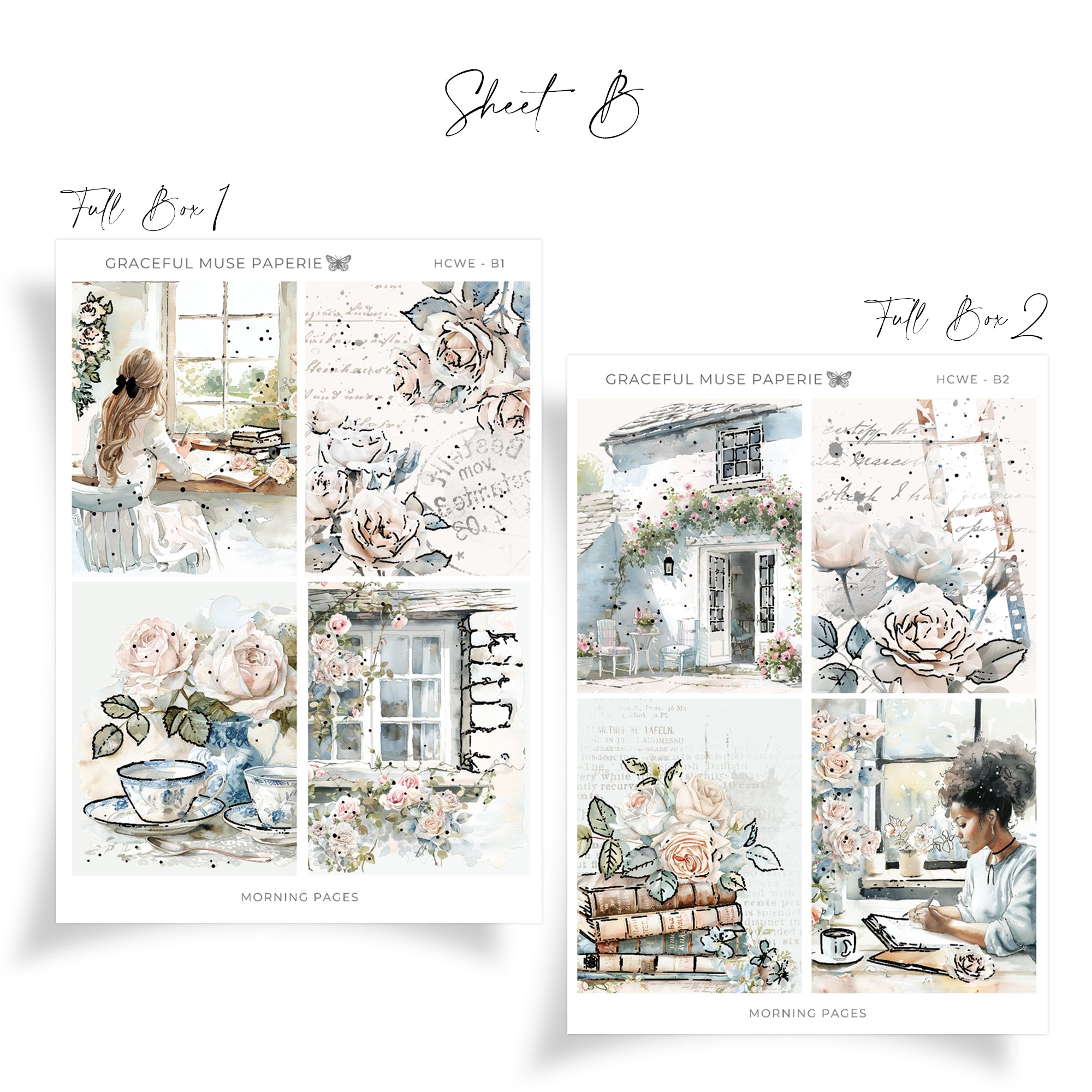 Morgenseiten | FOLIERTES Hobonichi Cousin Wöchentliches Sticker-Kit 
