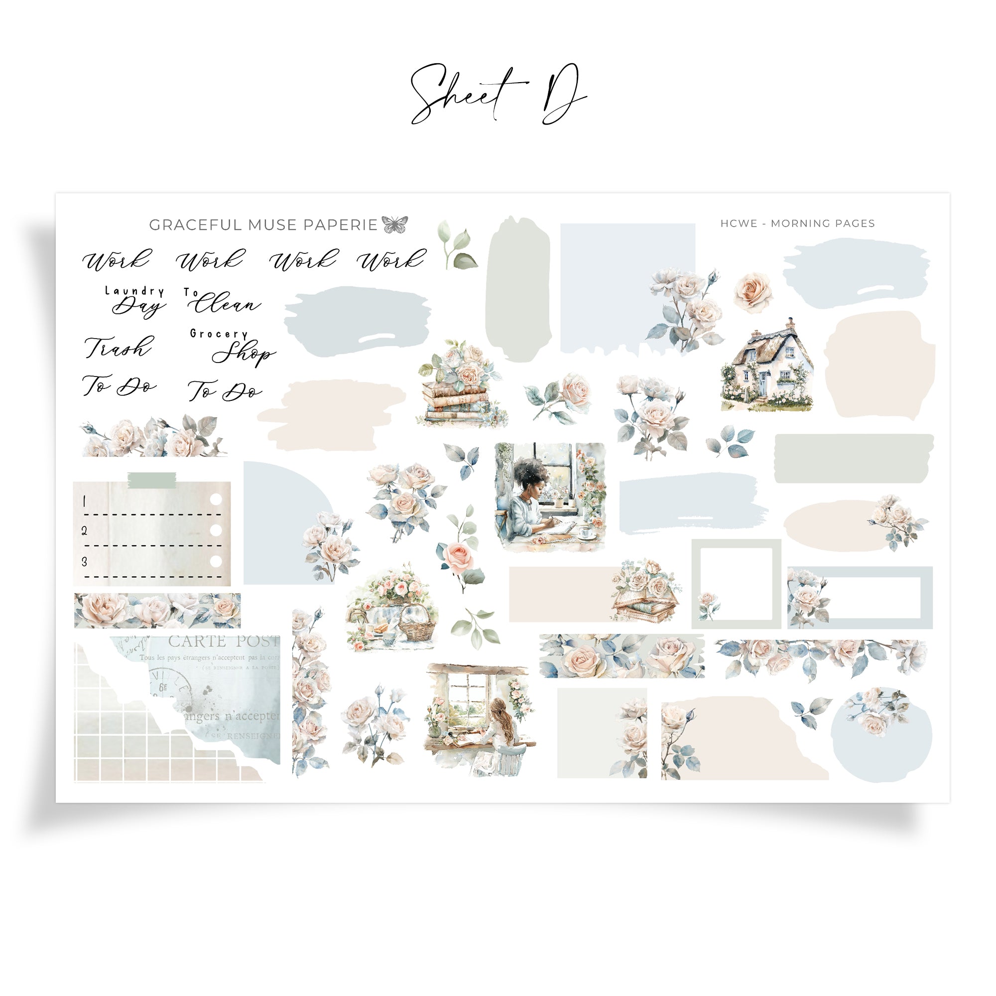 Morgenseiten | FOLIERTES Hobonichi Cousin Wöchentliches Sticker-Kit 