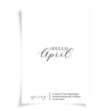 Hello April | Foiled Vellum HALF LETTER