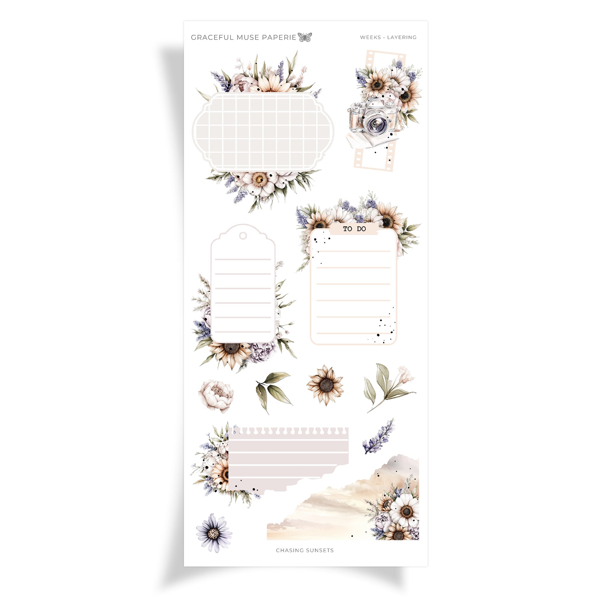 Chasing Sunsets  | WEEKS Layered Shapes - FOILED