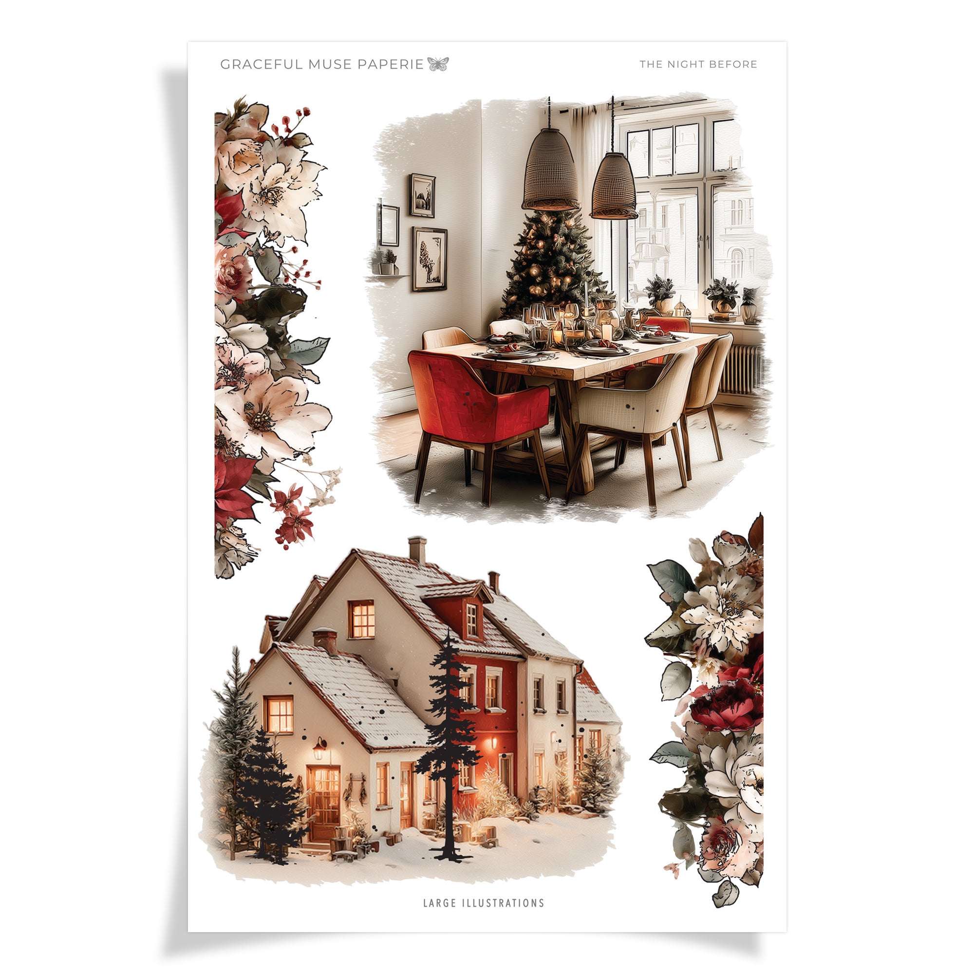 Large Illustrations  - The Night Before - FOILED