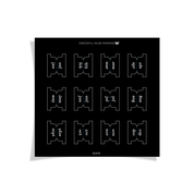 Durable Plastic Planner Tabs - Black with GOLD Foil