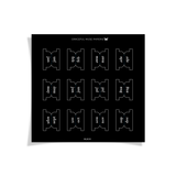 Durable Plastic Planner Tabs - Black with GOLD Foil