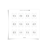 Durable Plastic Planner Tabs - FROSTED