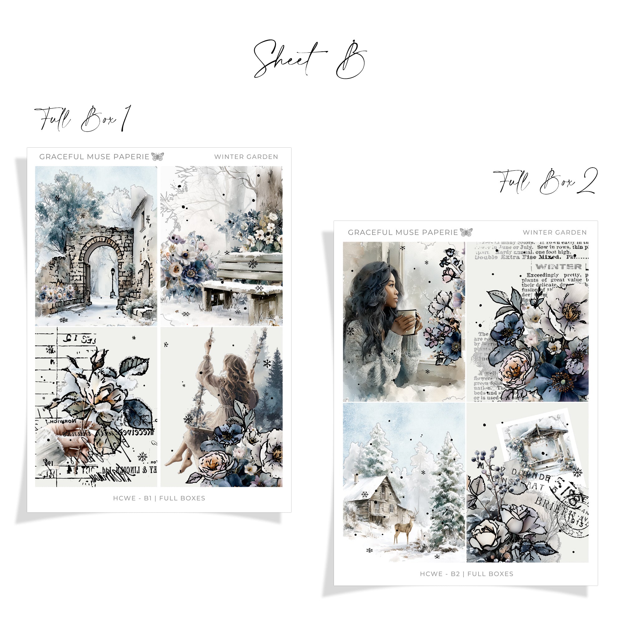 Winter Garden | FOILED Hobonichi Cousin Weekly Sticker Kit
