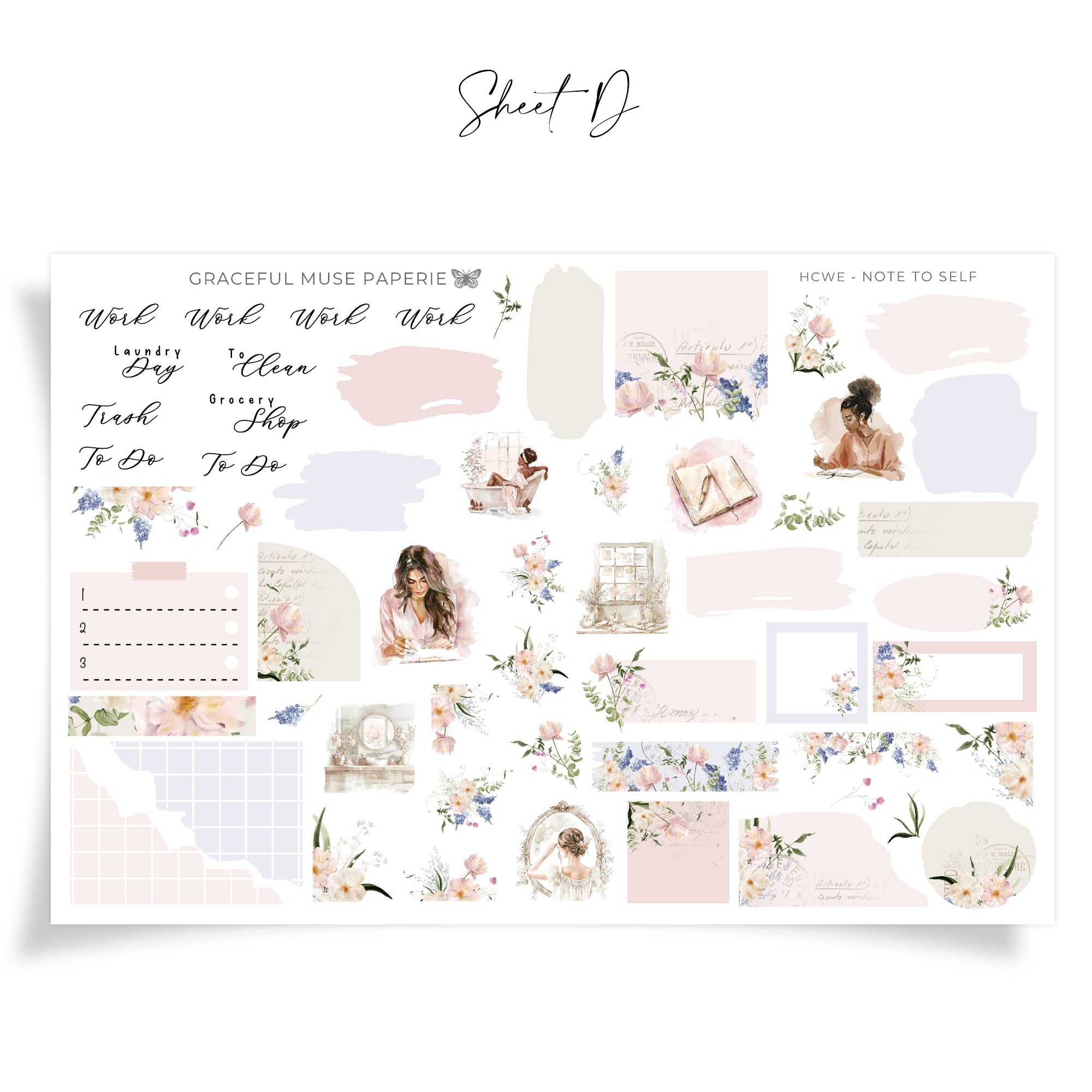 Huomautus itselle | Hobonichi Cousin Weekly -tarrasarja