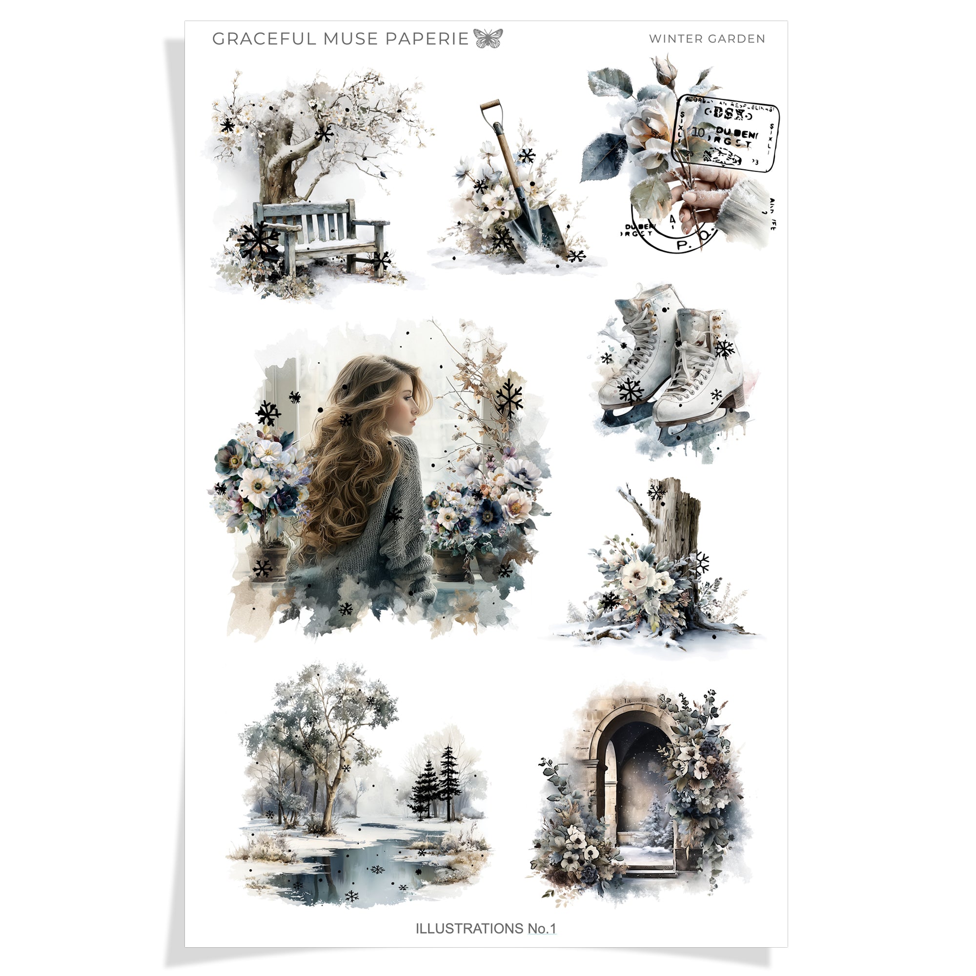 Illustrations 1 - Winter Garden - FOILED