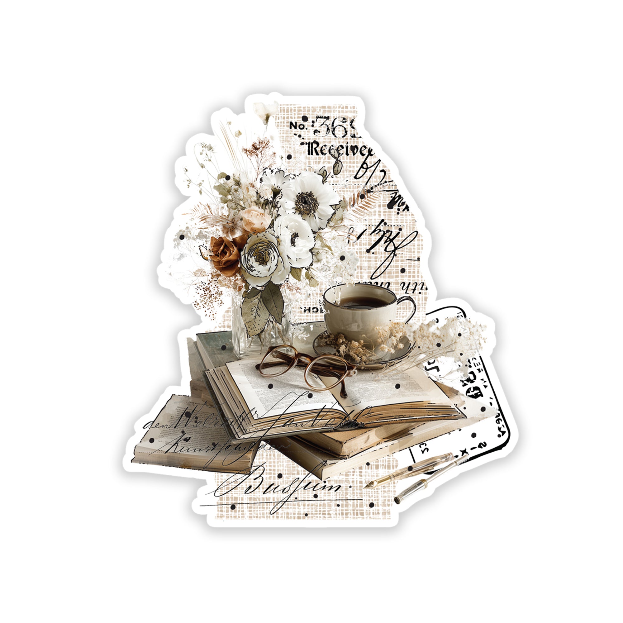 FOILED Die Cut - Open Book