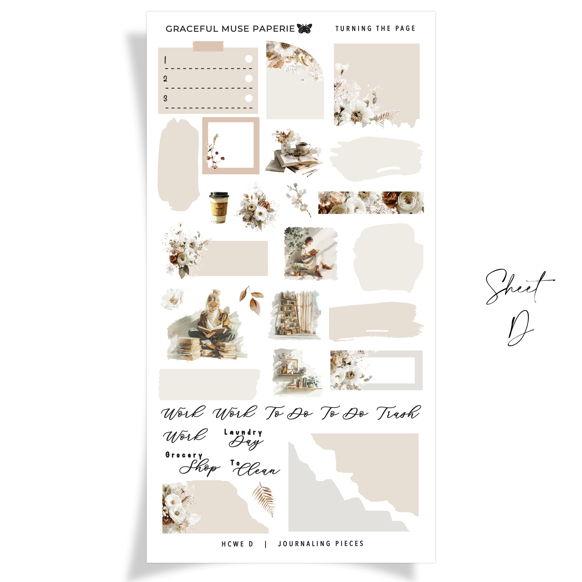 Turning The Page | FOILED Hobonichi Cousin Weekly Sticker Kit