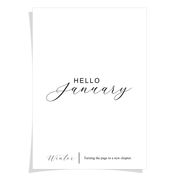 Hello Months - Foiled Vellum HALF LETTER - FULL YEAR BUNDLE