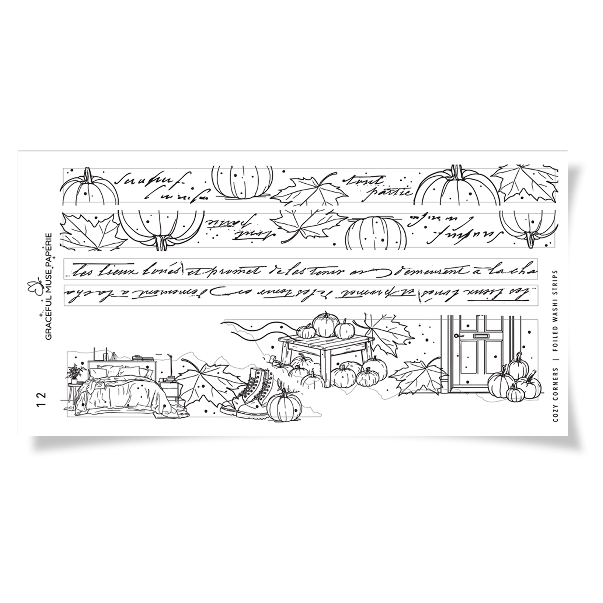 Foiled Washi Strips - Cozy Corners