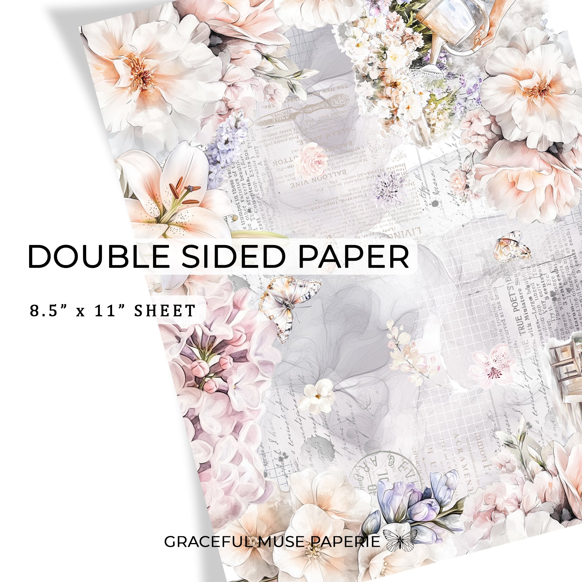 Cotton Tail Meadow - FOILED Kaksipuolinen paperi