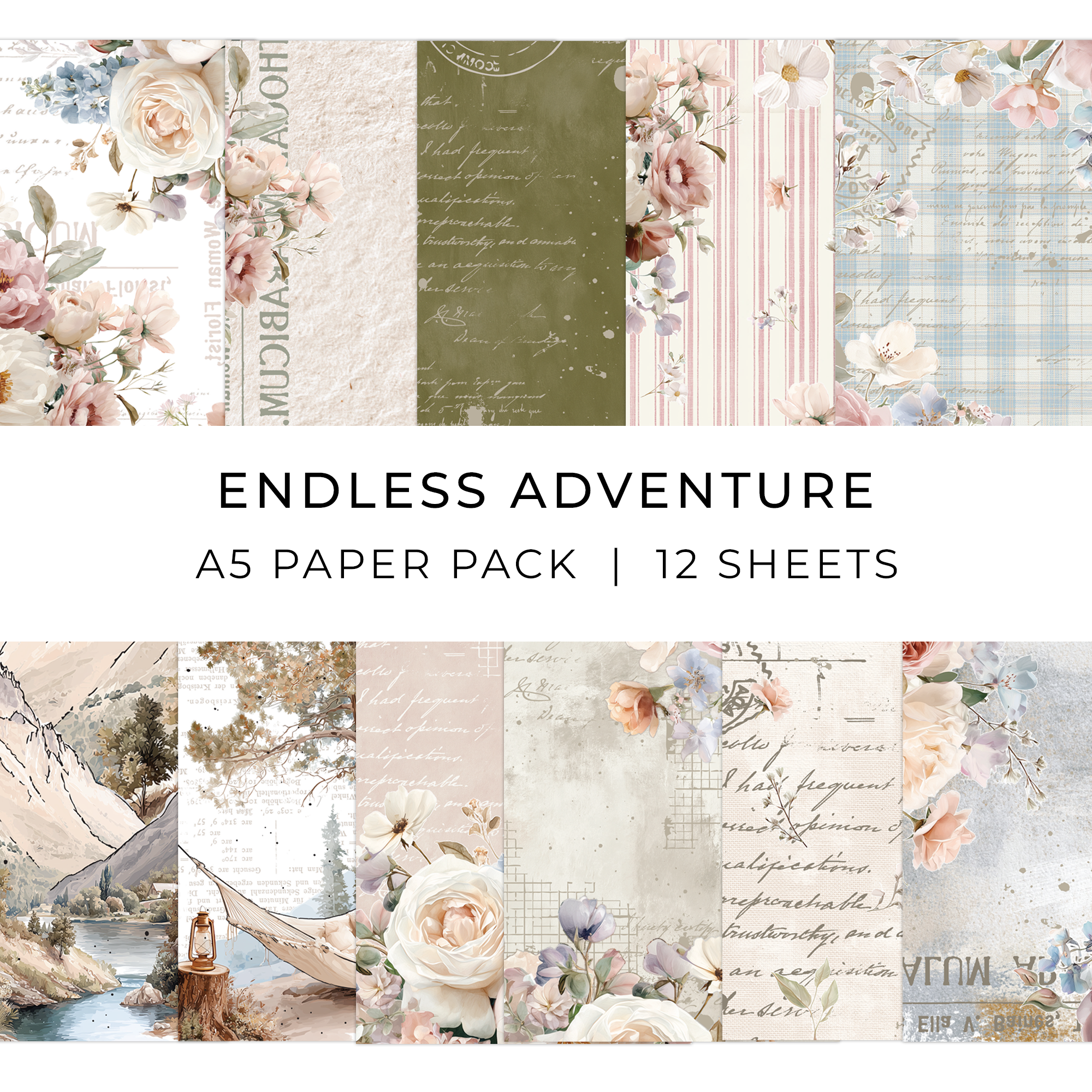 Endless Adventure-  A5 Paper pack - 12 Sheets