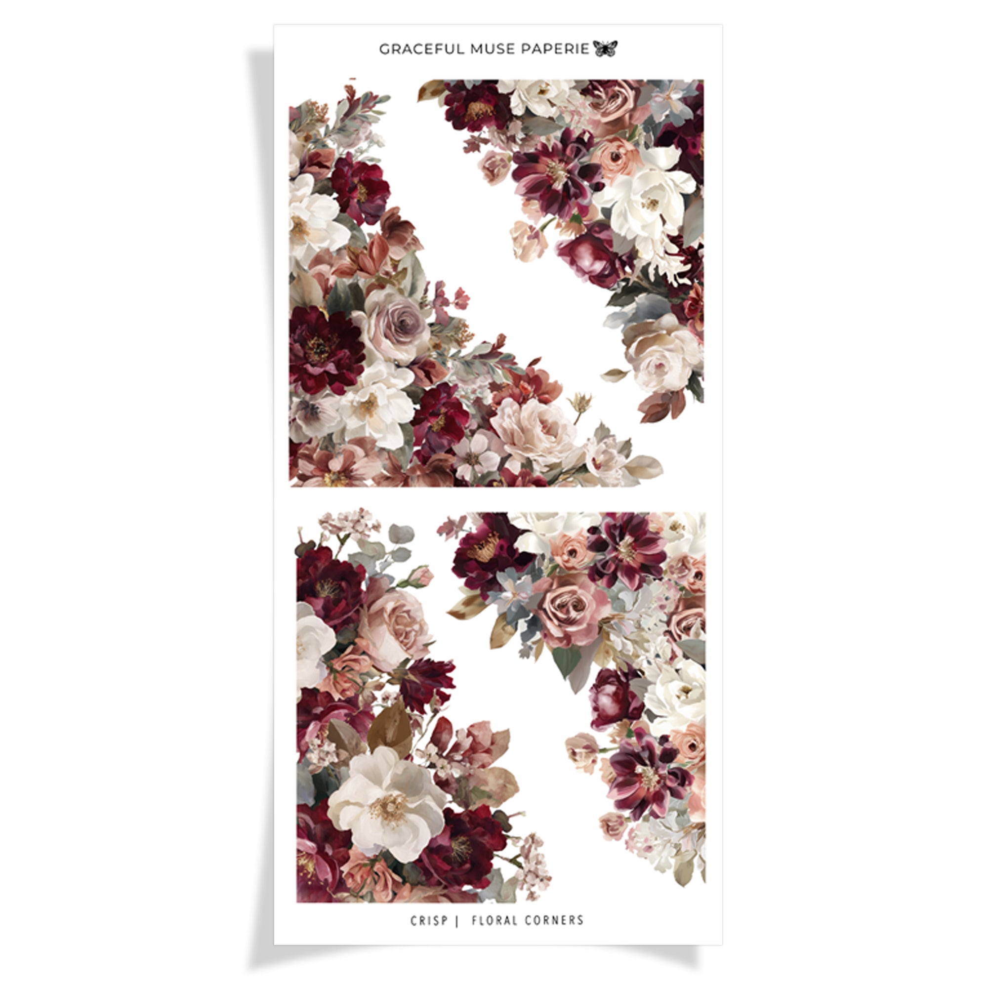 Floral Corners - Crisp