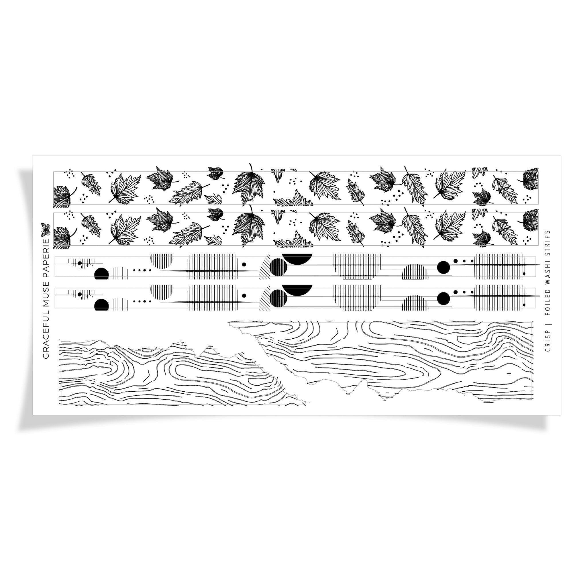 Foiled Washi Strips - Crisp - FOILED