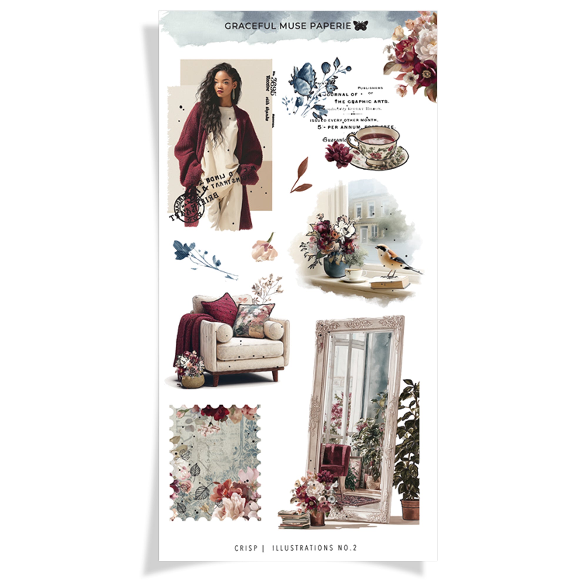 Illustrations 2 - Crisp  - FOILED