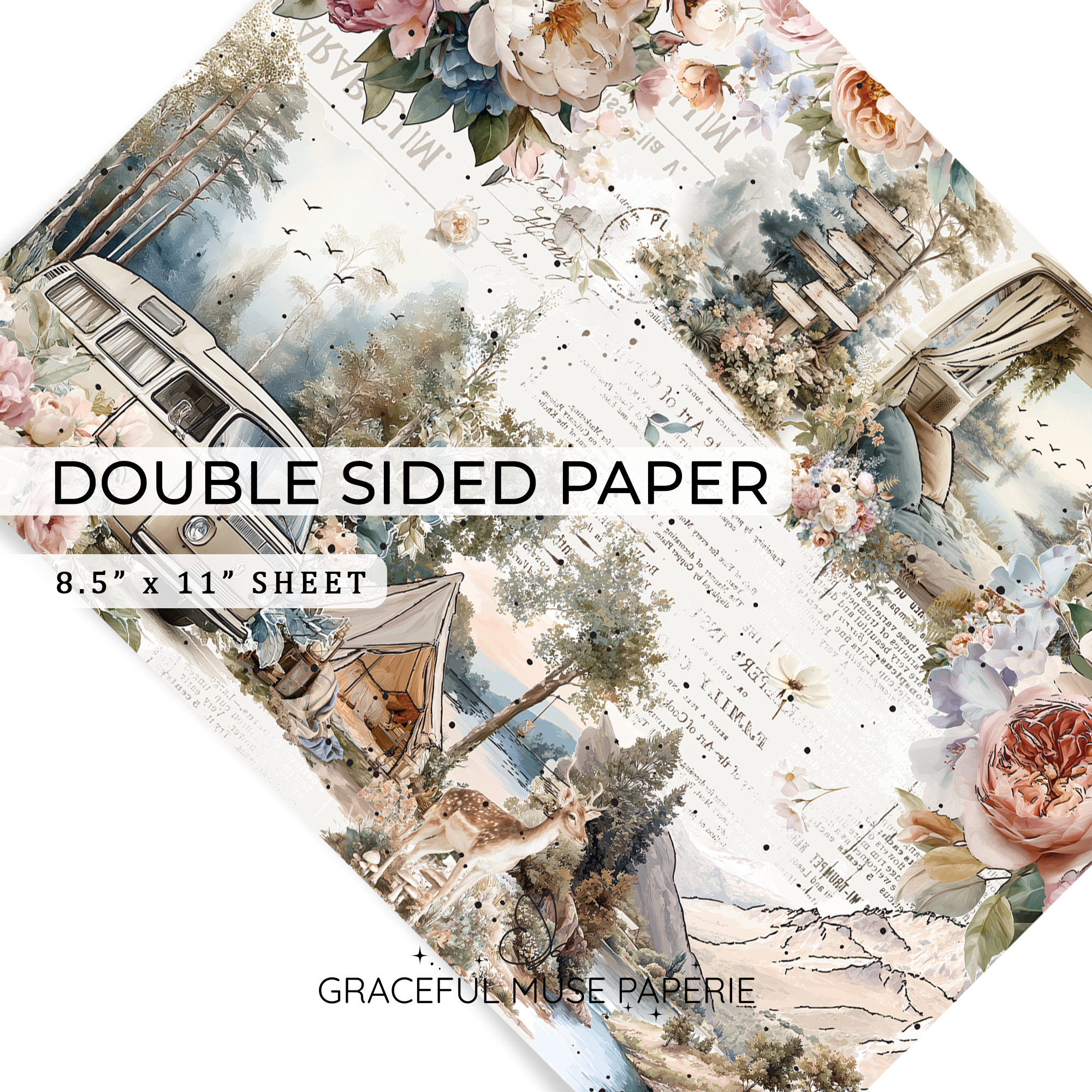 Endless Adventure- FOILED Double Sided Paper