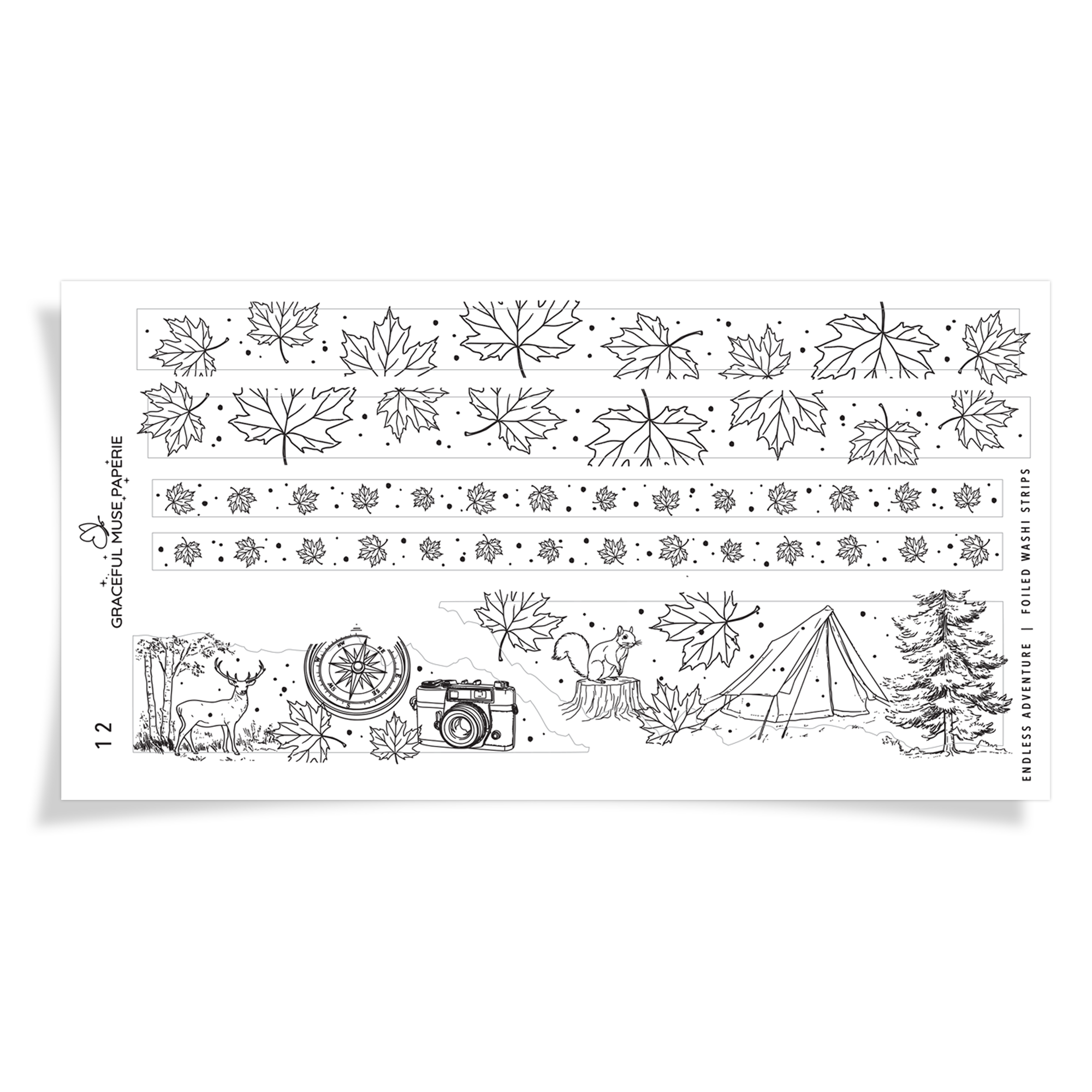 Foiled Washi Strips -  Endless Adventure
