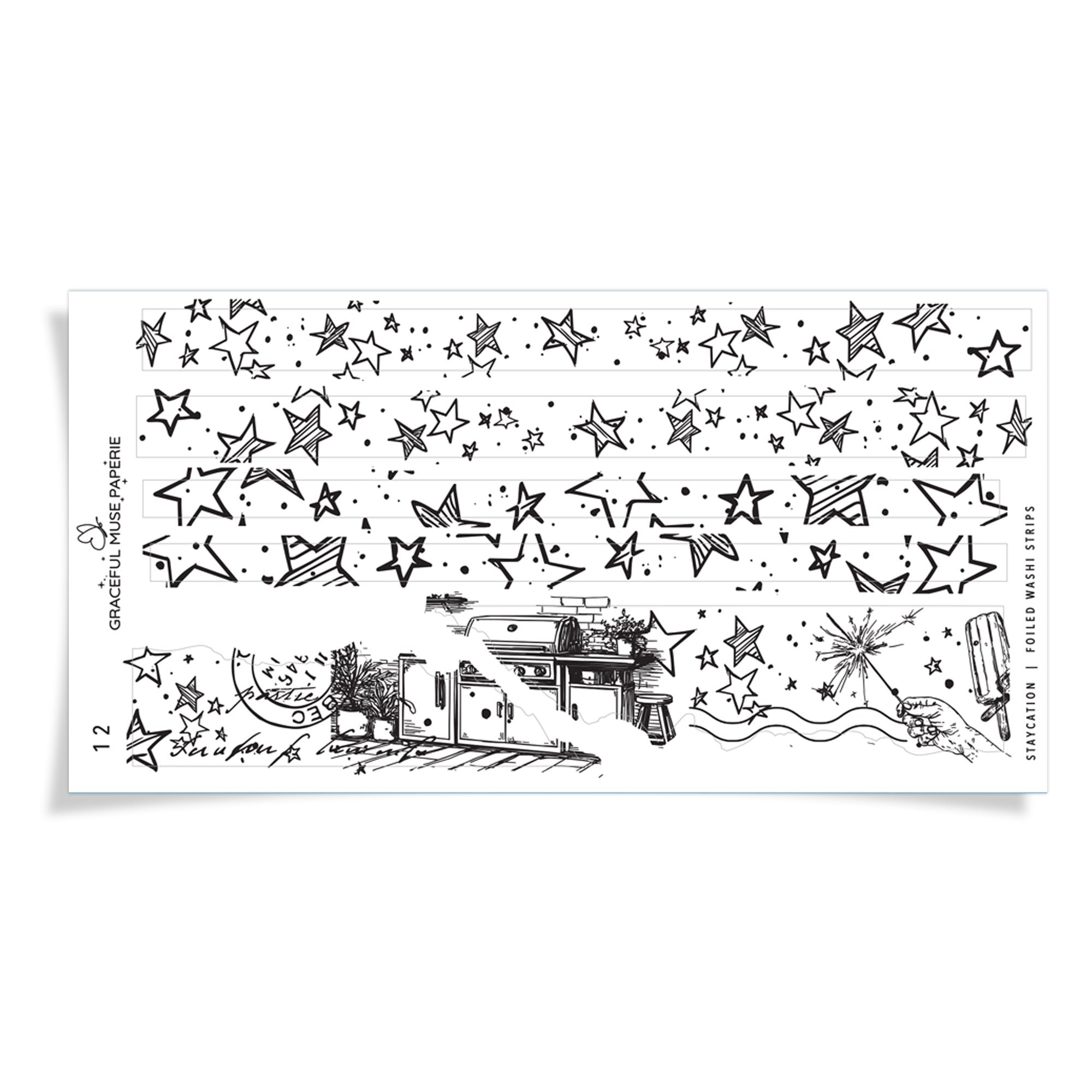 Foiled Washi Strips - Staycation