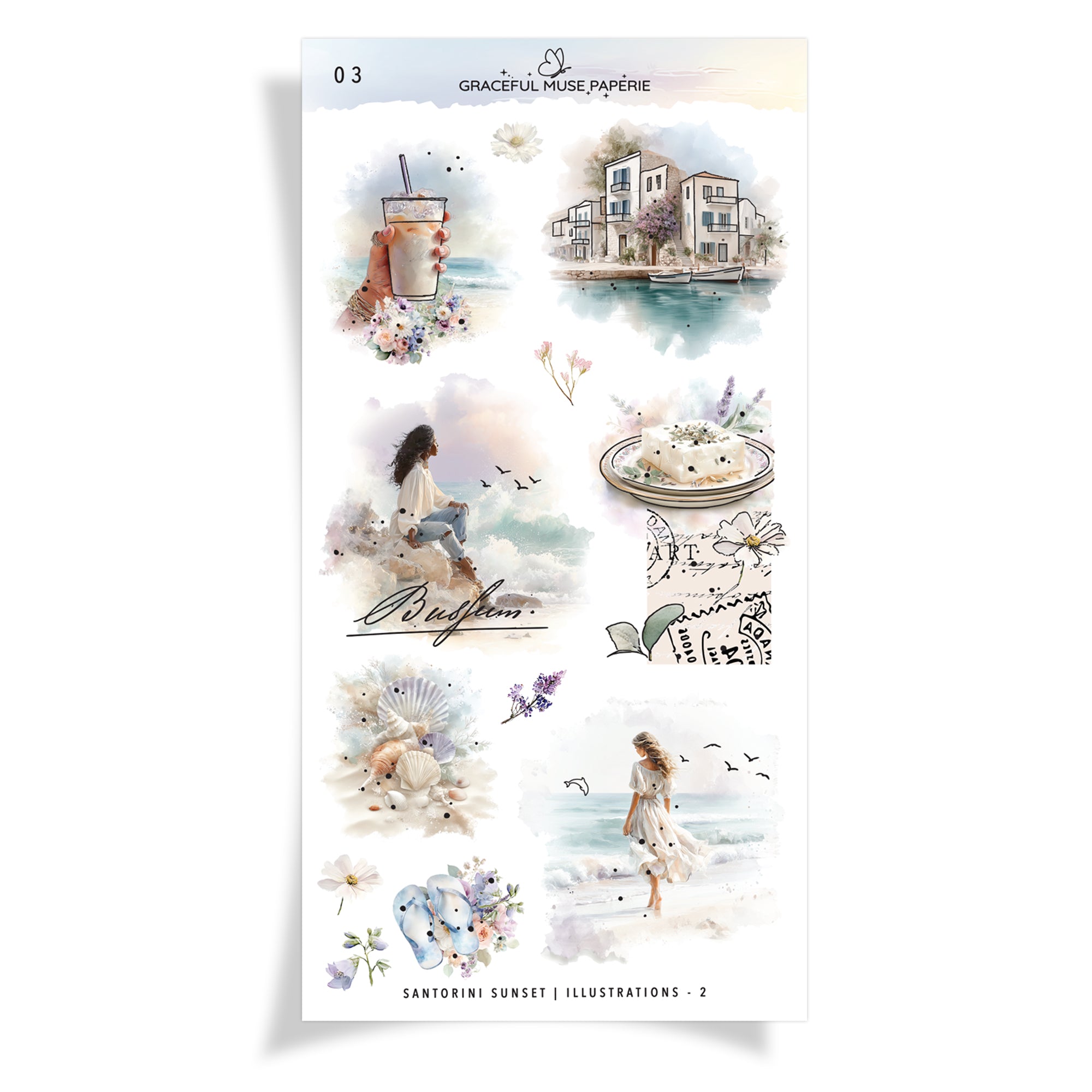 Illustrations 2 - Santorini Sunset