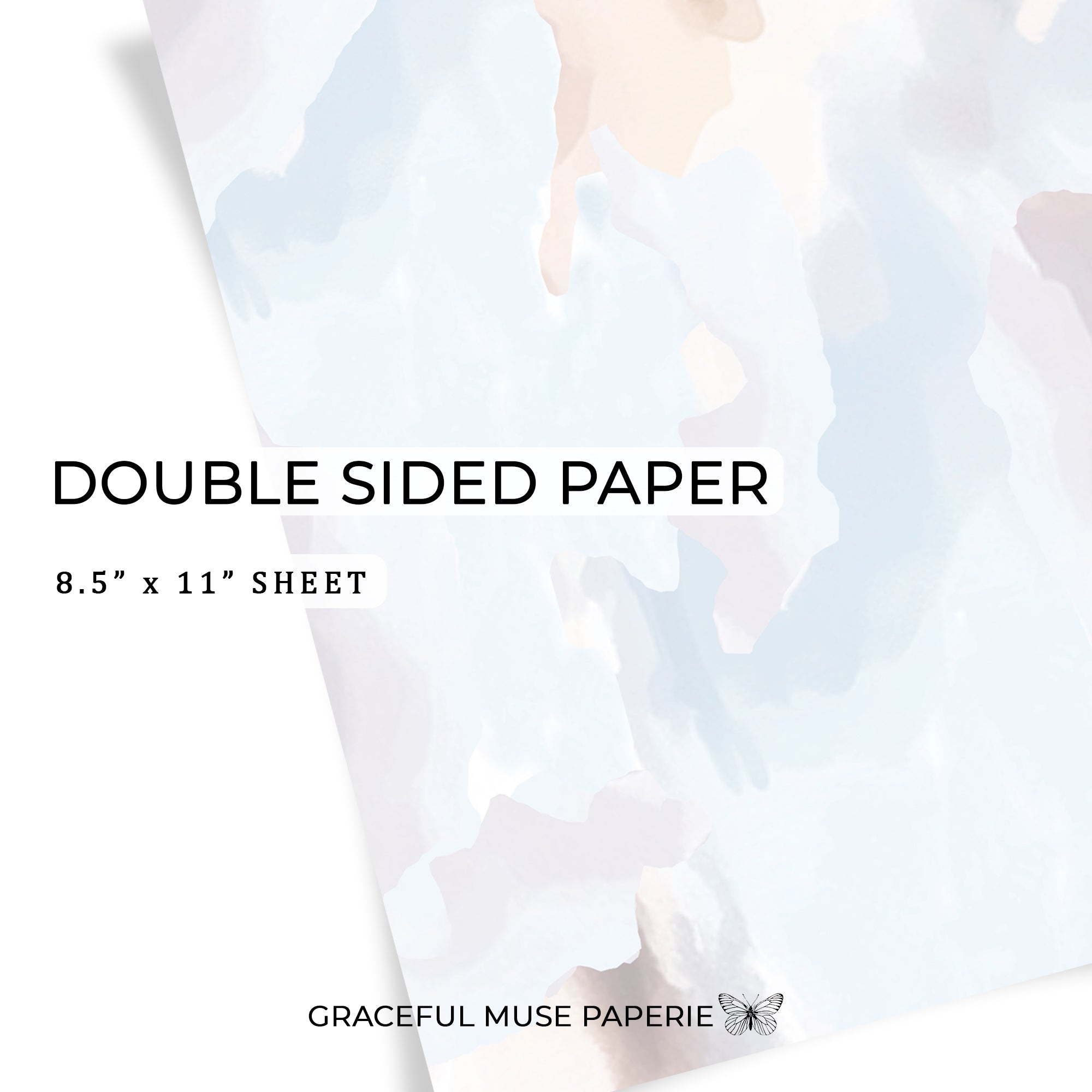 Tranquil Shores - FOILED Double Sided Paper