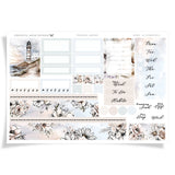 Tranquil Shores | FOILED Hobonichi Cousin Weekly Sticker Kit