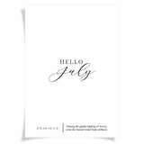 Hello July | Foiled Vellum HALF LETTER