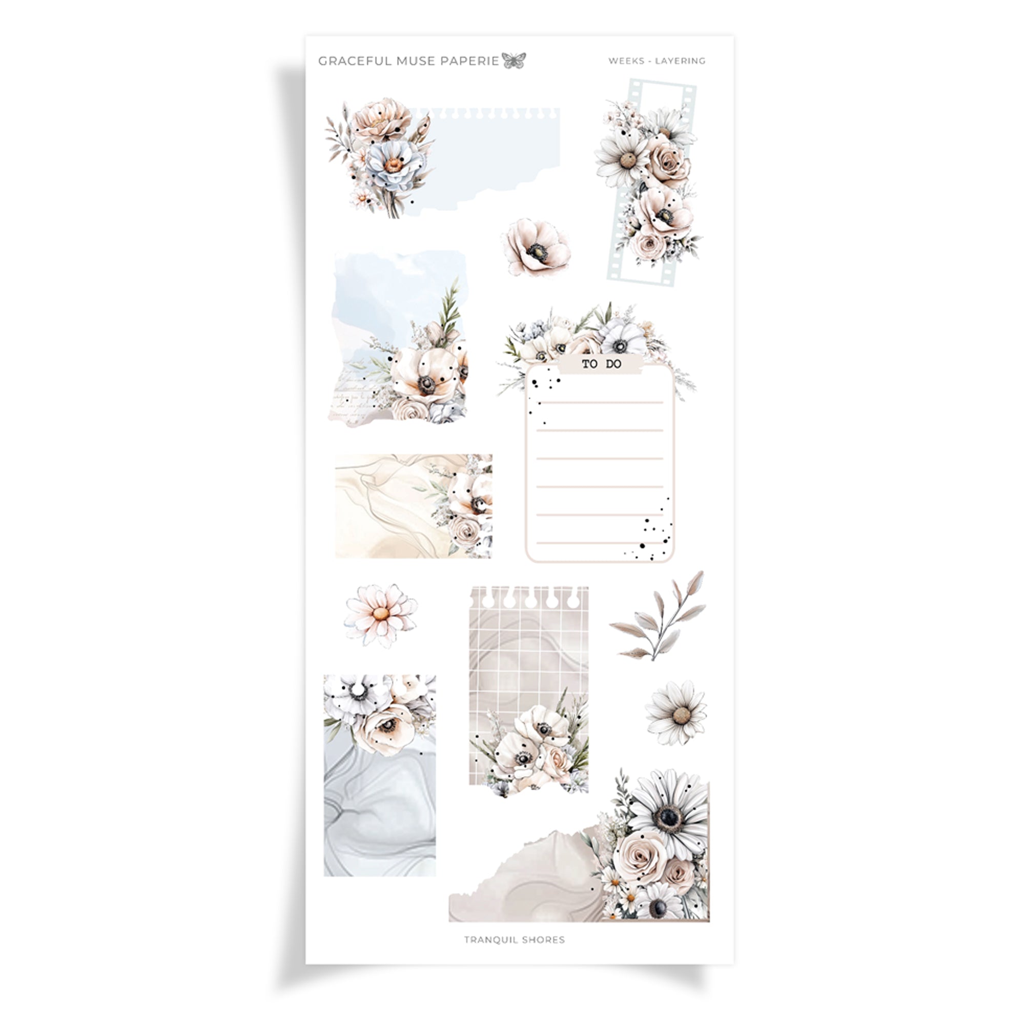 Tranquil Shores  | WEEKS Layered Shapes - FOILED