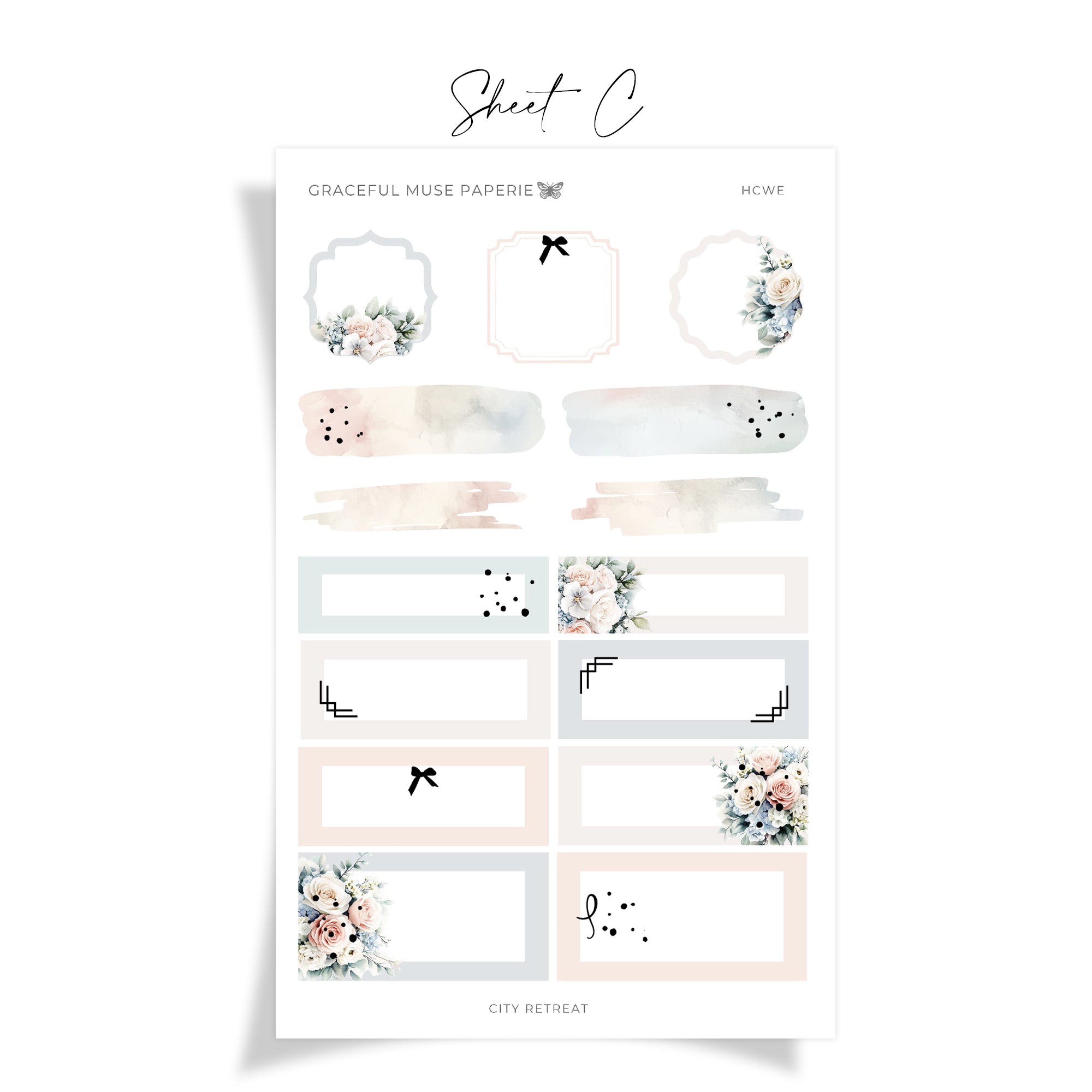 City Retreat | FOILED Hobonichi Cousin Weekly Sticker Kit