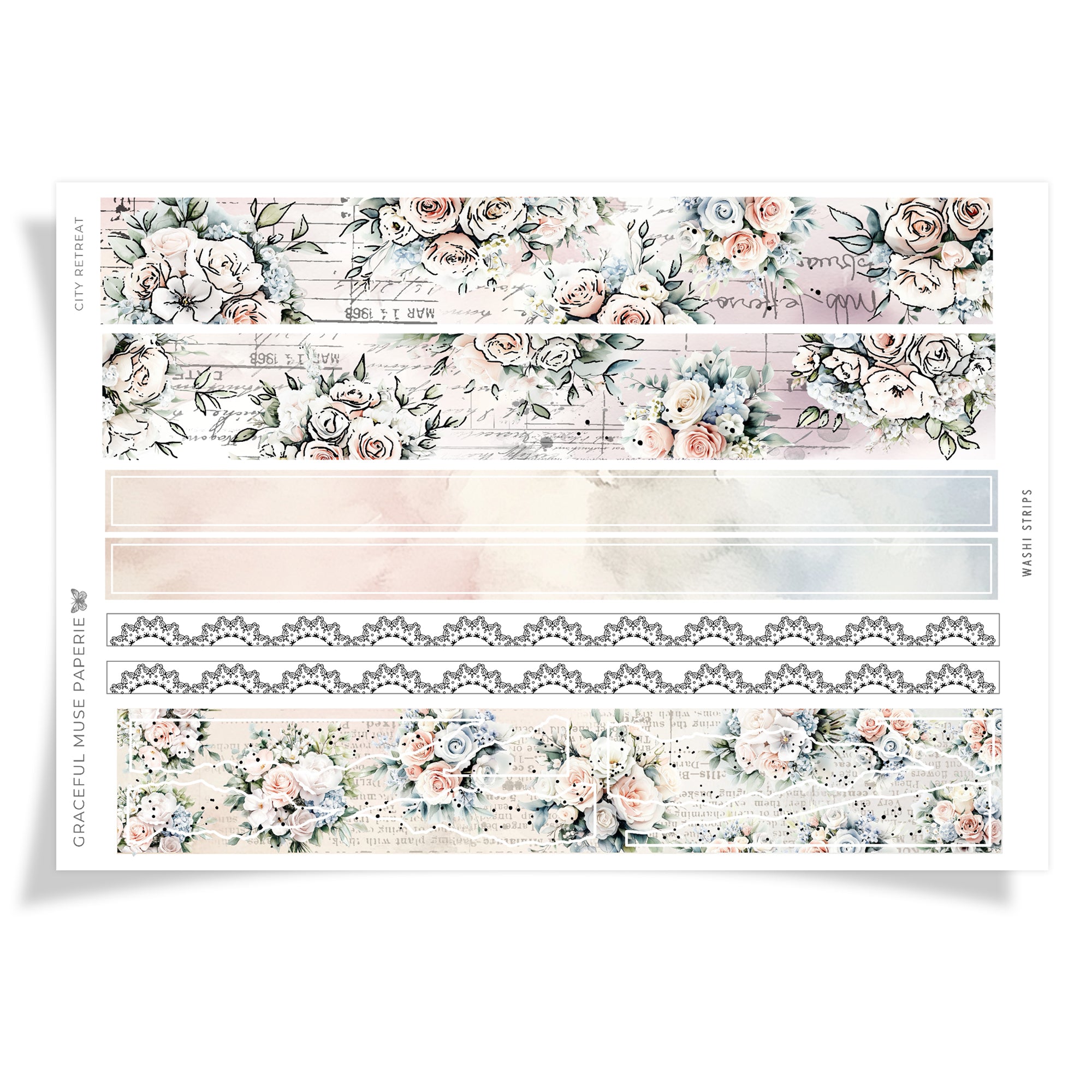 City Retreat | Washi STRIPS - FOILED