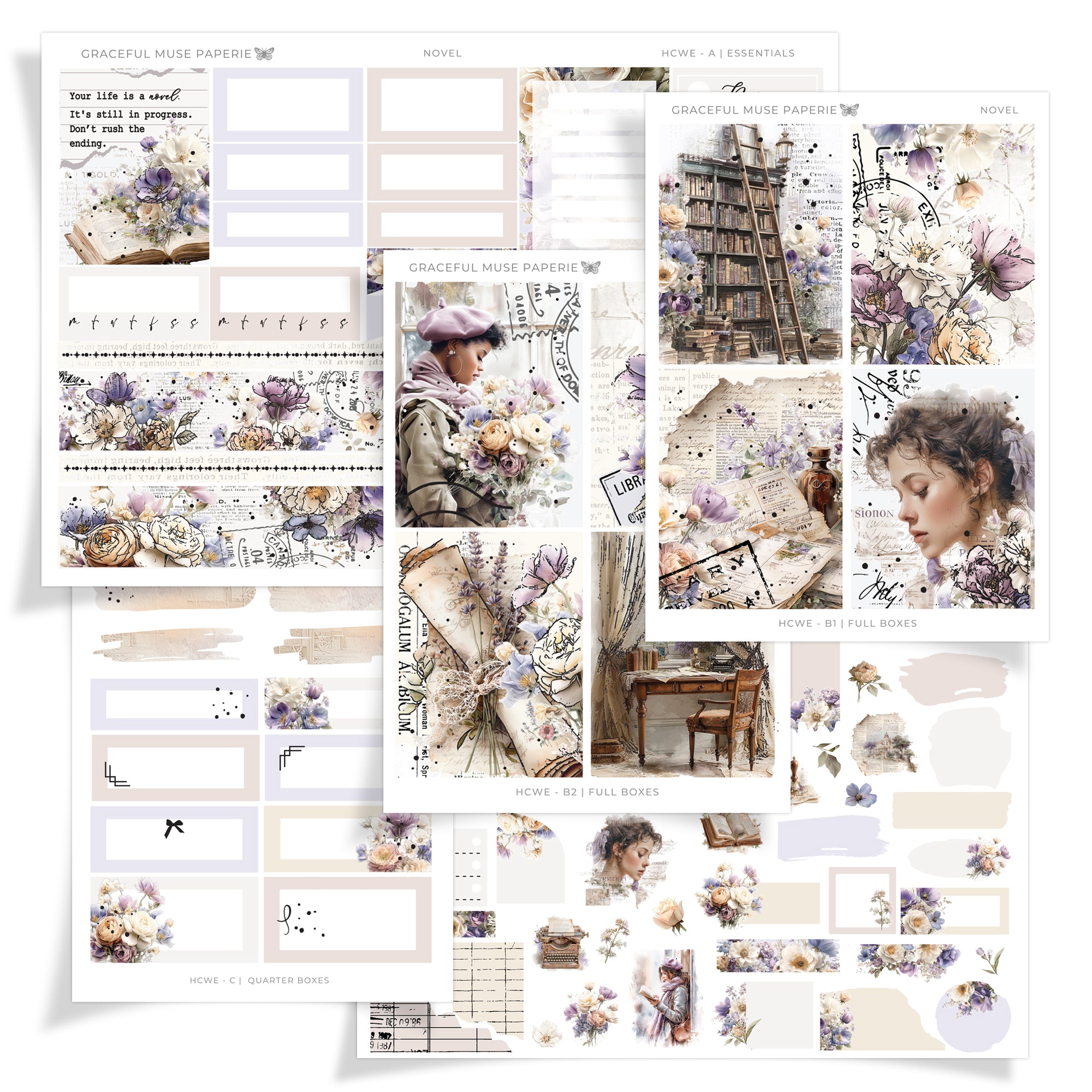 Novel | FOILED Hobonichi Cousin Weekly Sticker Kit