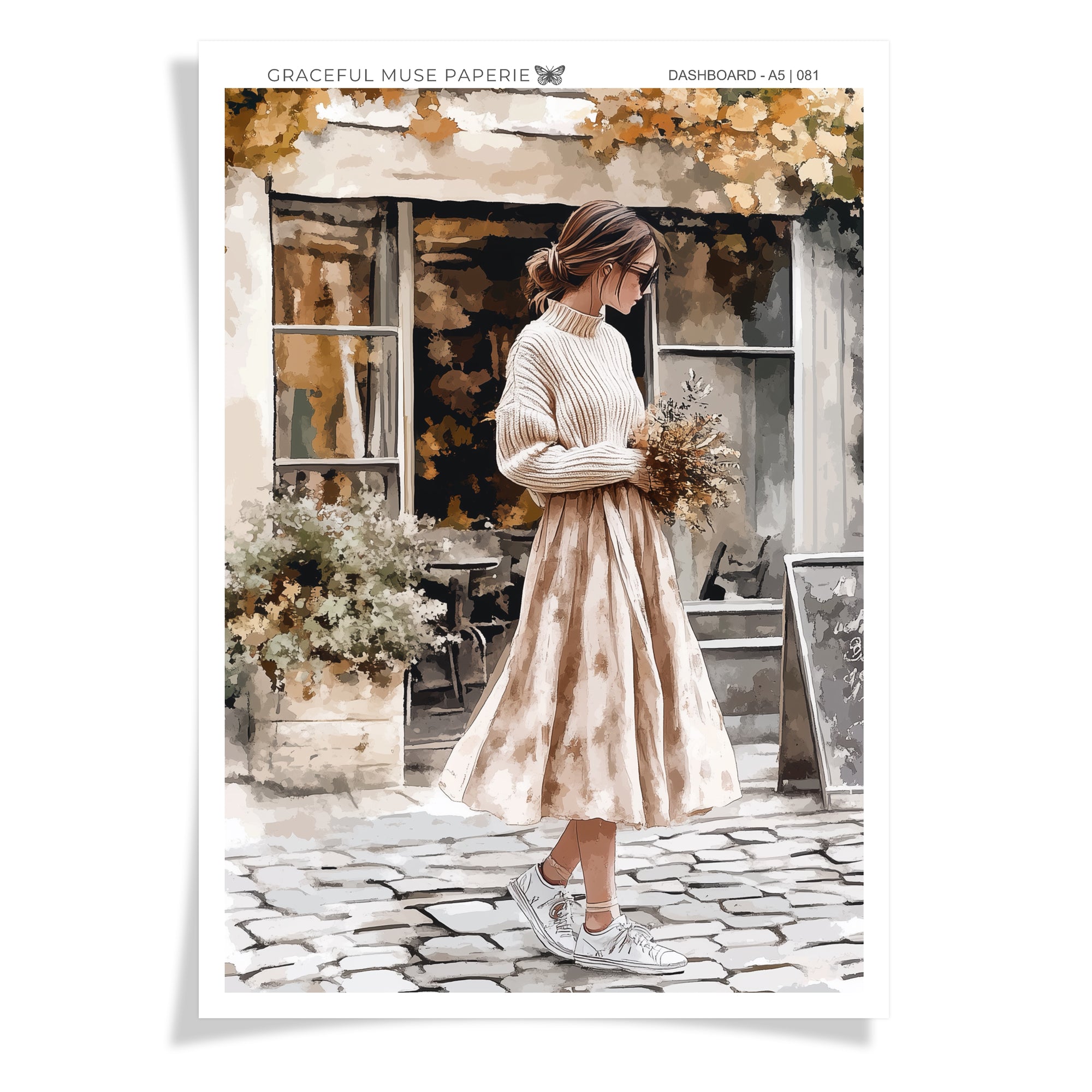 Herbstmädchen 03 | Armaturenbrettaufkleber | 081