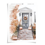 Herbstliche Türschwelle 02 | Armaturenbrettaufkleber | 095