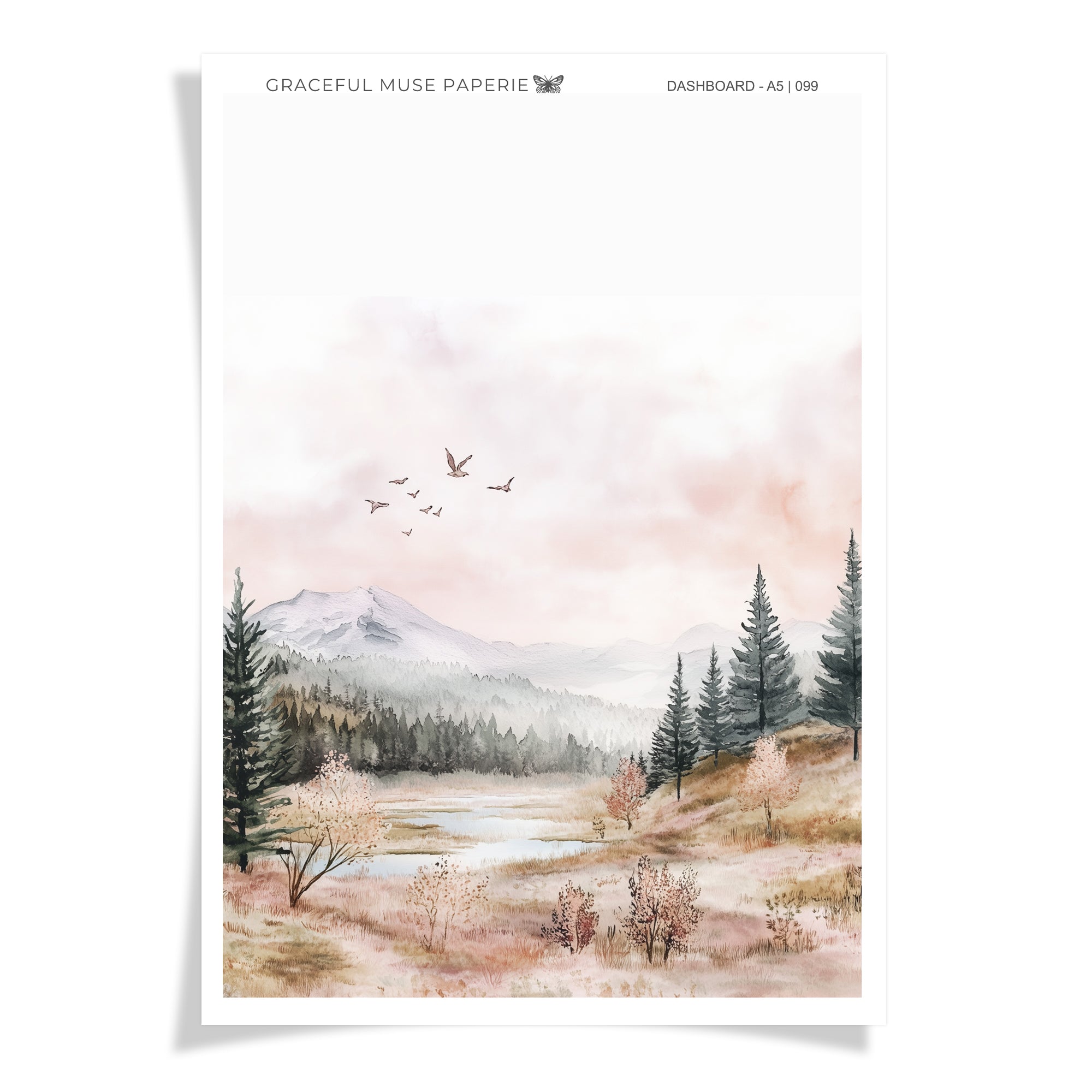 Herbstliche Vogelszene | Armaturenbrettaufkleber | 099