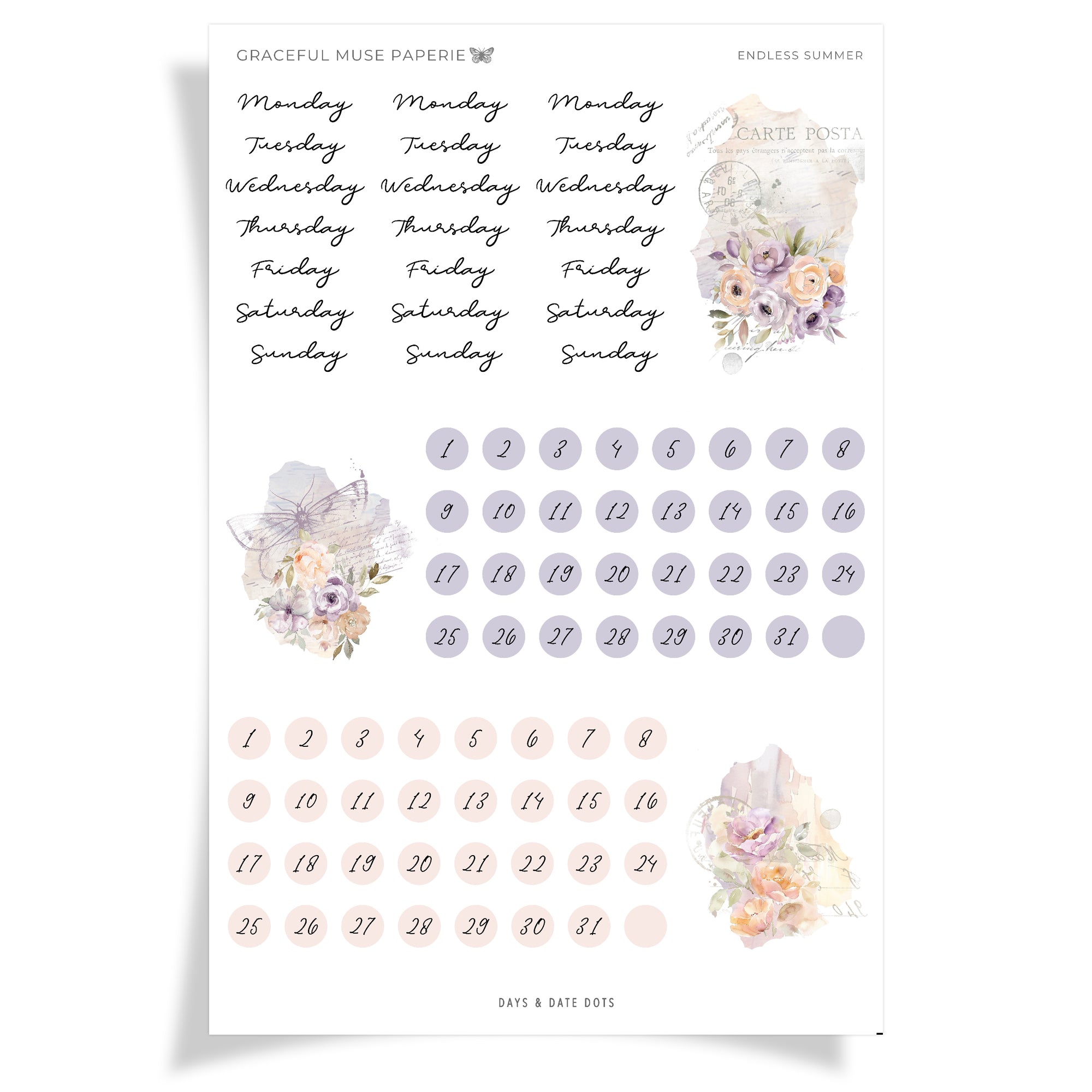 Päivät &amp; päivämäärät - Endless Summer | Päiväkirjakokoelma