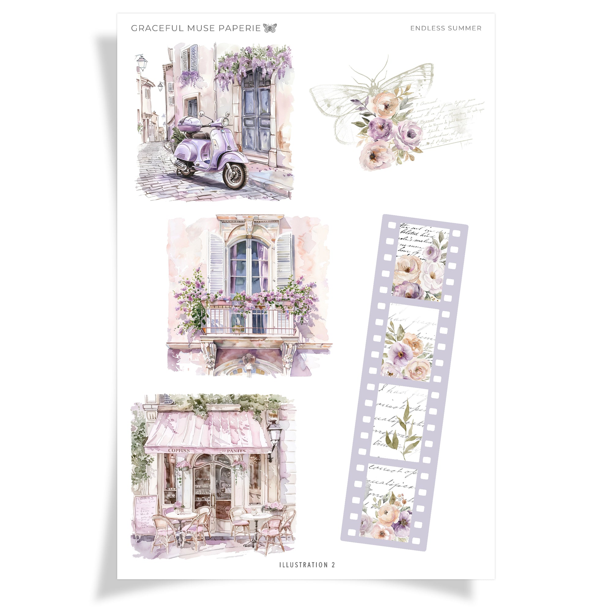 Illustrationen 2 - Endloser Sommer | Journaling-Kollektion