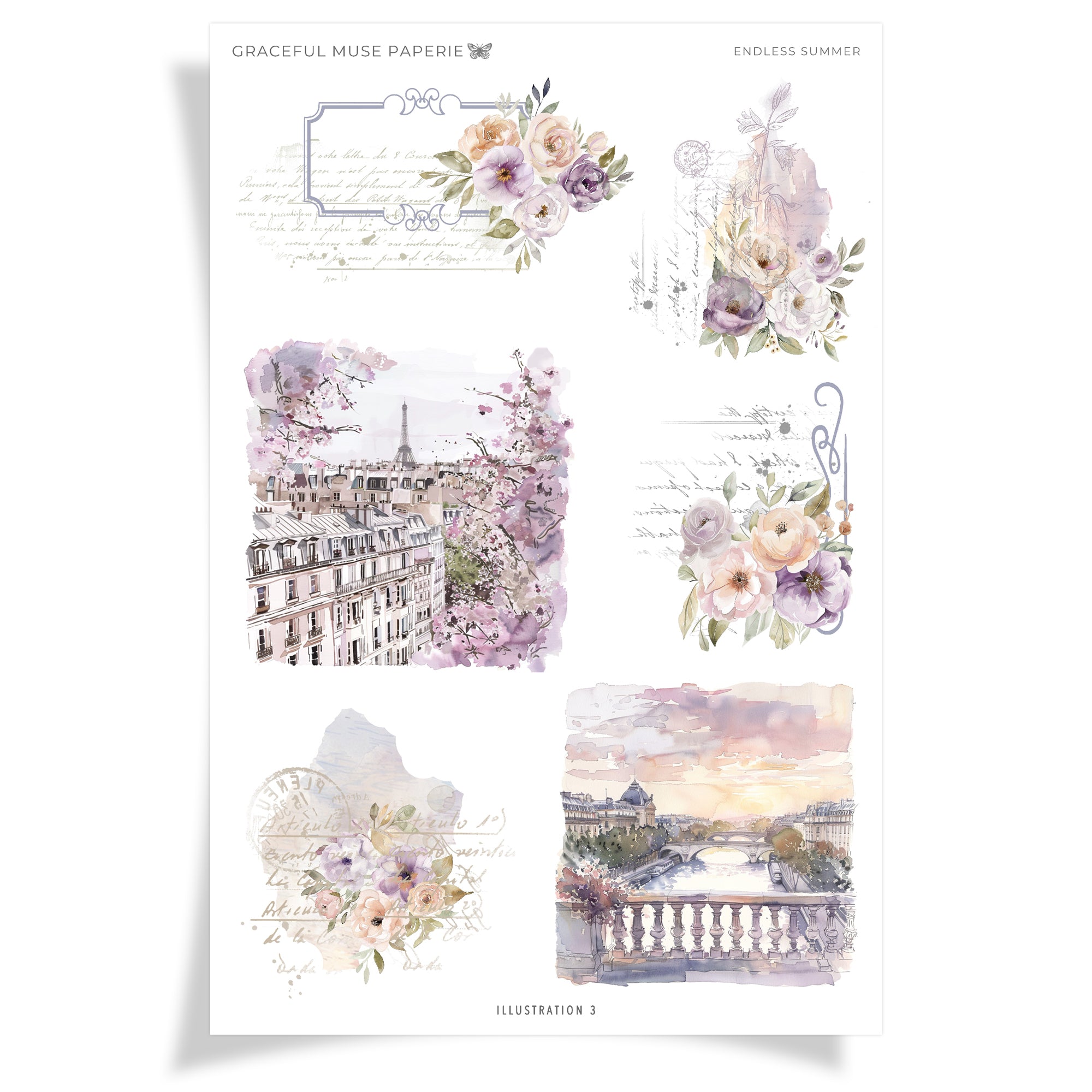 Illustrationen 3 - Endloser Sommer | Journaling-Kollektion