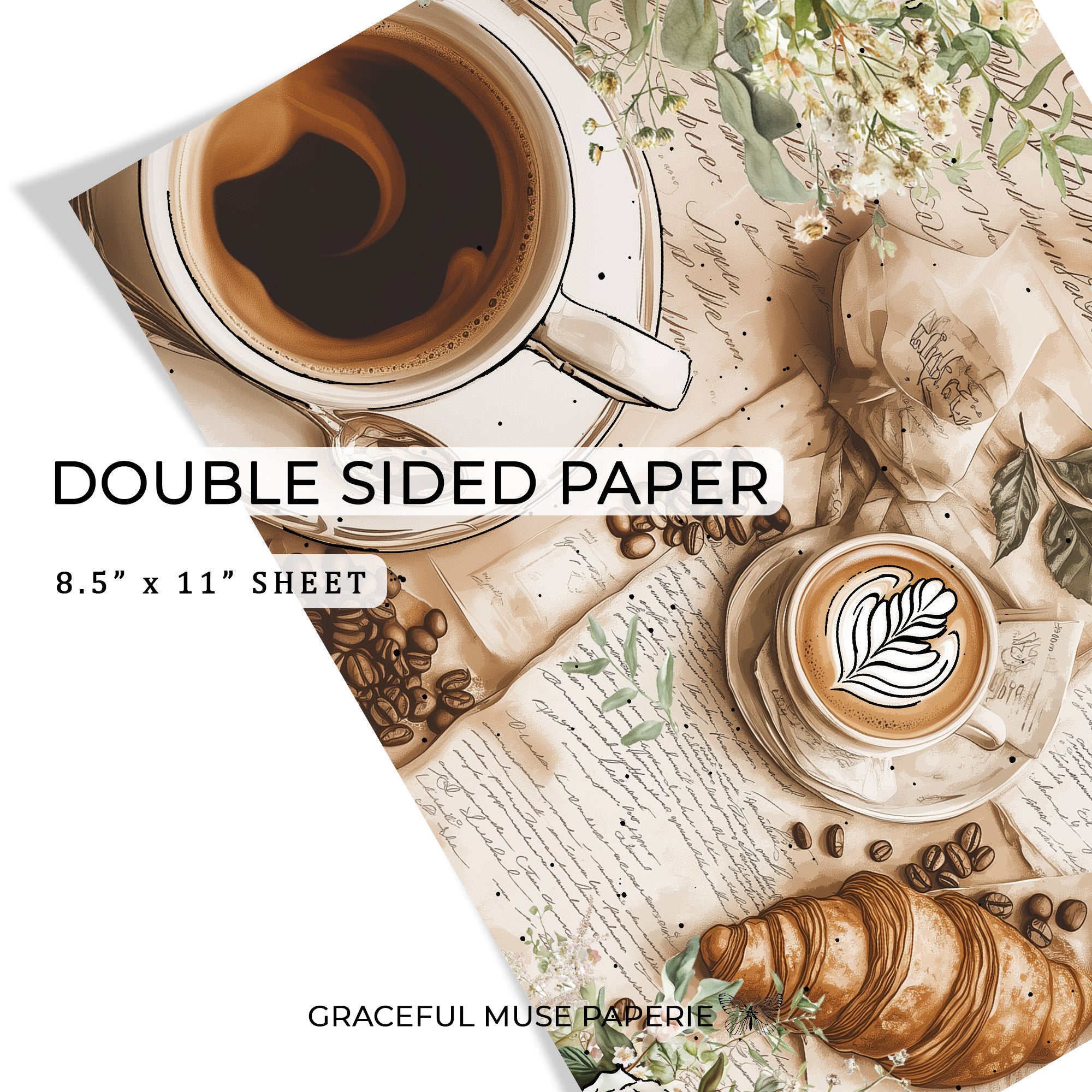 Caffeinated Moments - FOILED Double Sided Paper