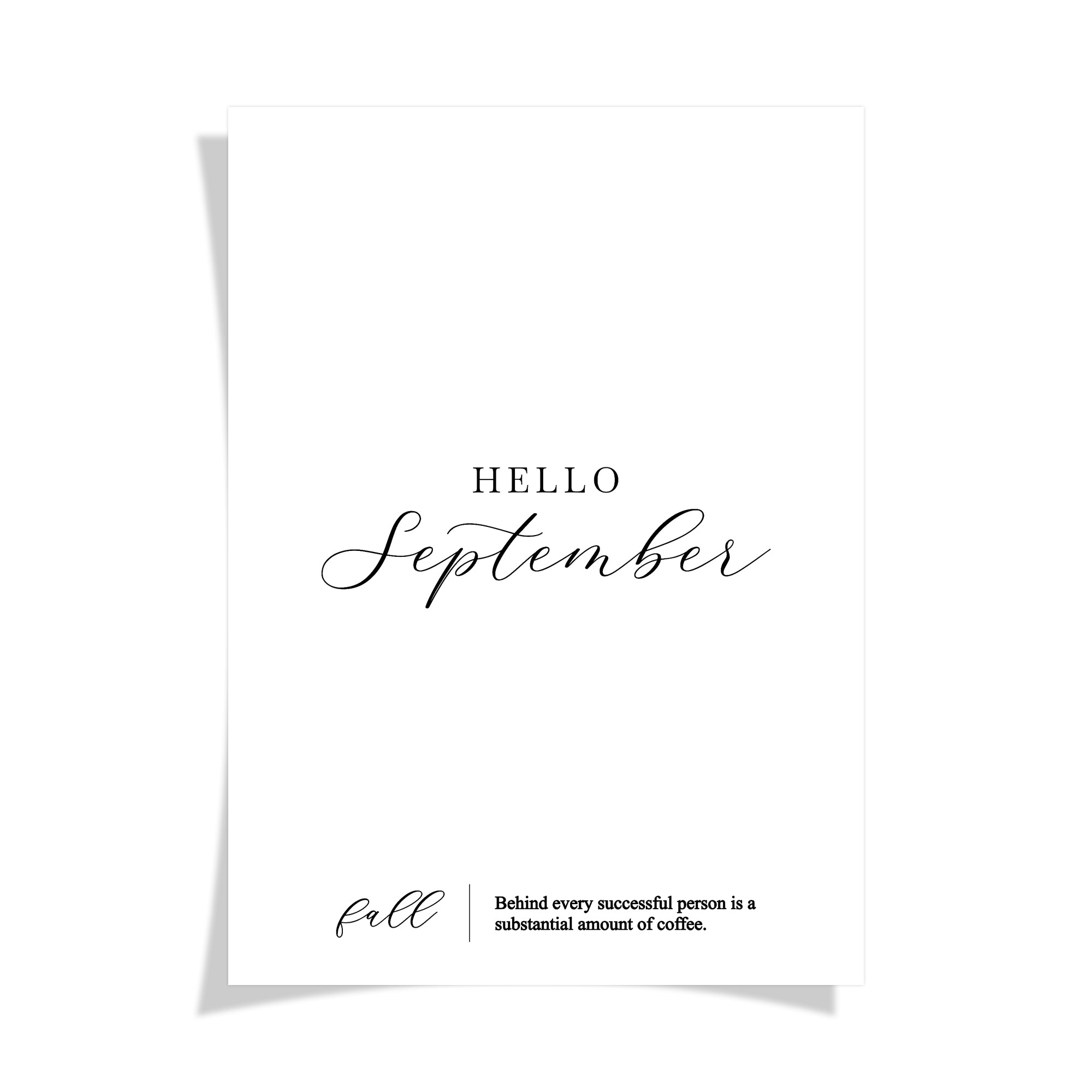 Hello September | Foiled Vellum HALF LETTER