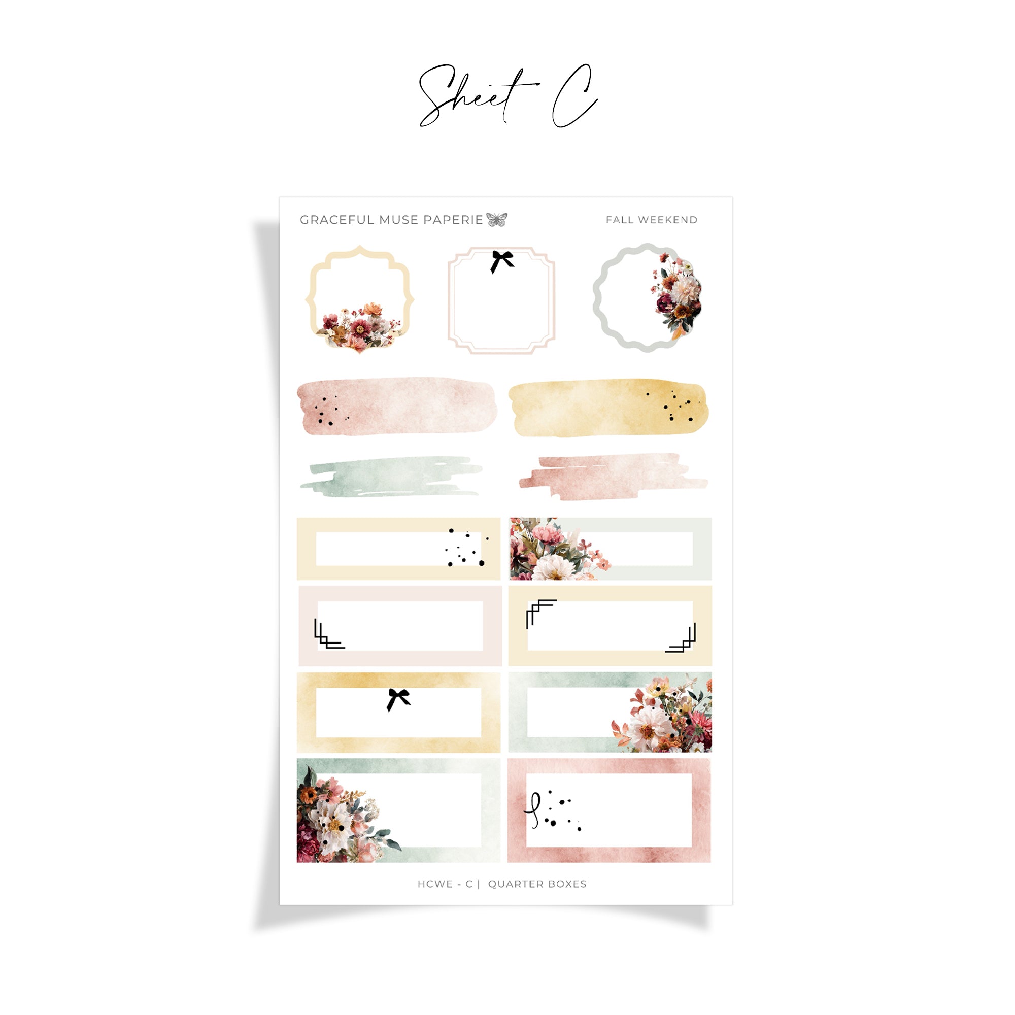 Fall Weekend | FOILED Hobonichi Cousin Weekly Sticker Kit