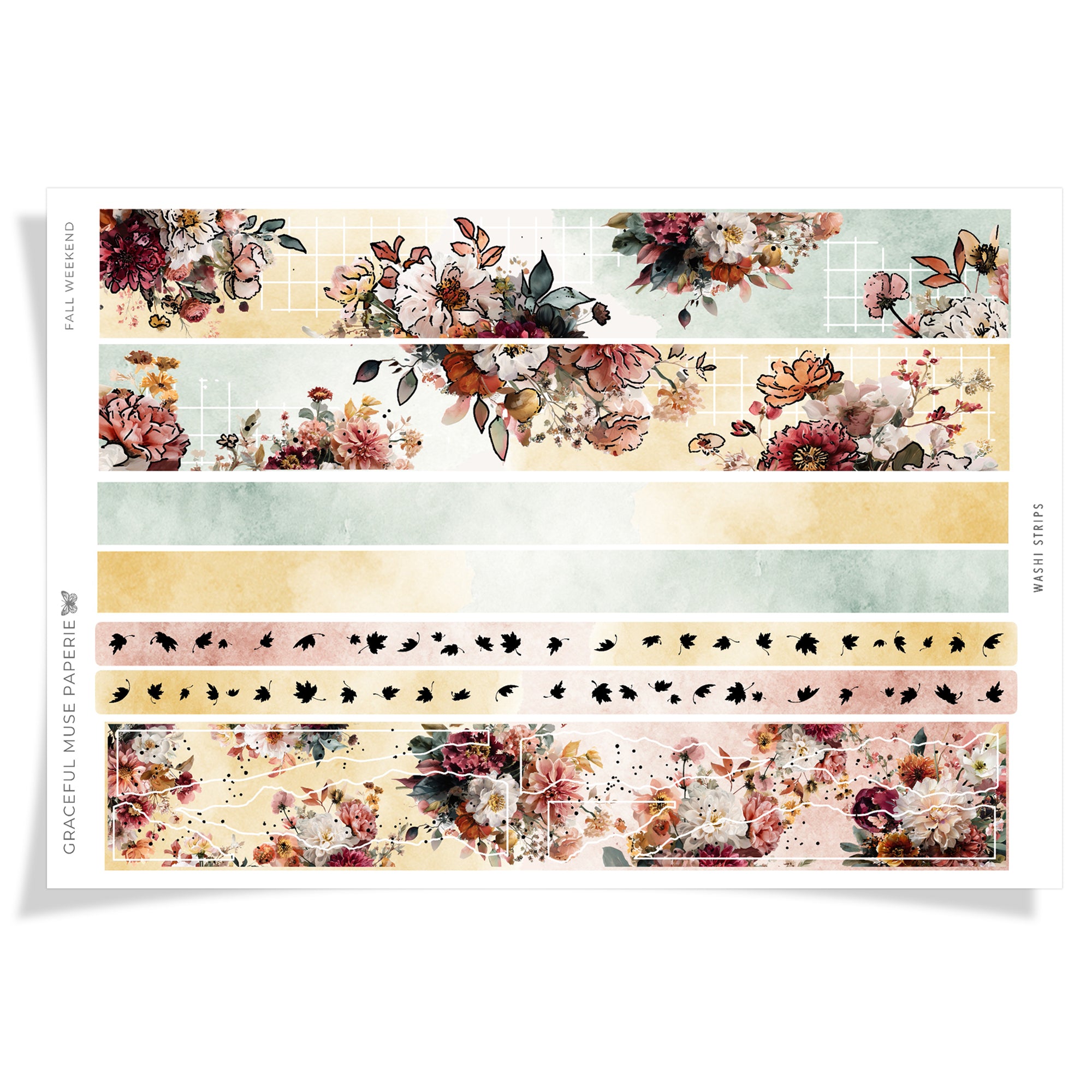 Fall Weekend   | Washi STRIPS - FOILED