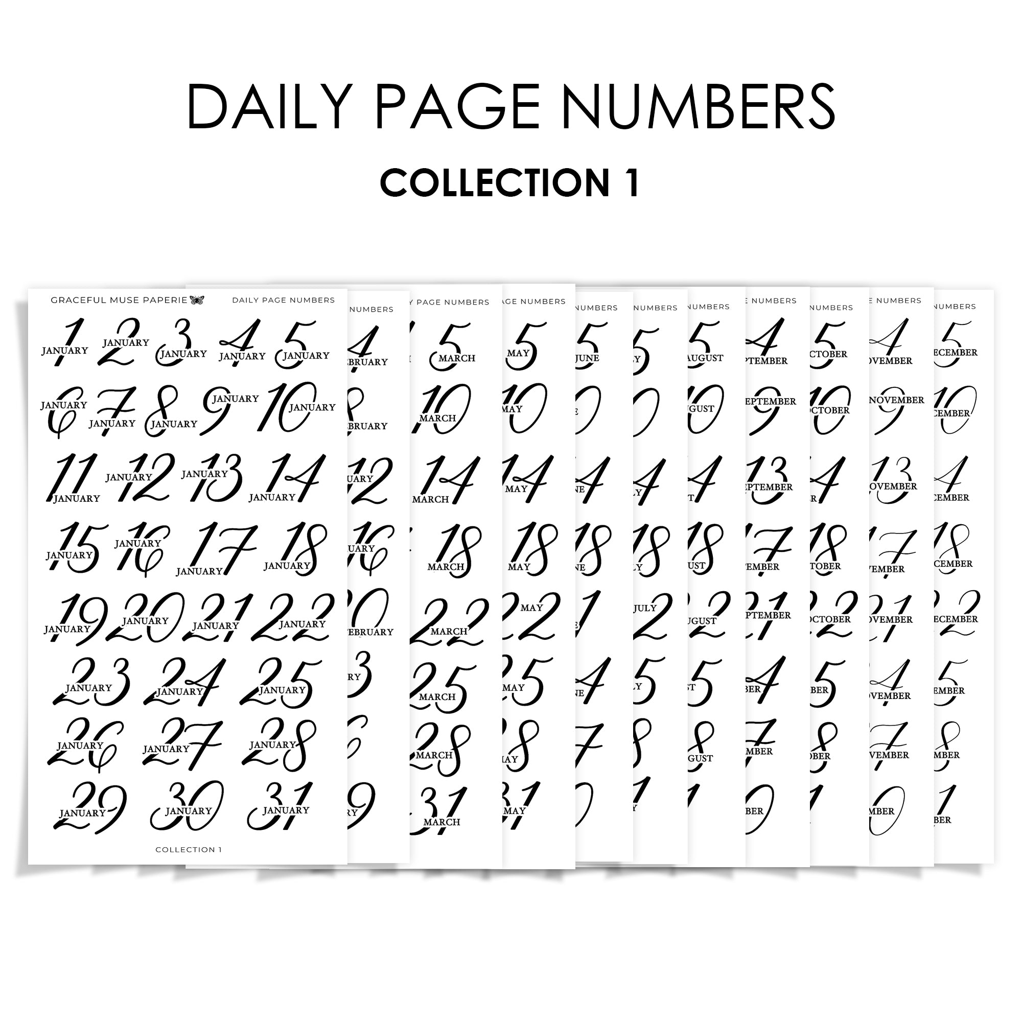 Daily Page Numbers - Collection No.1