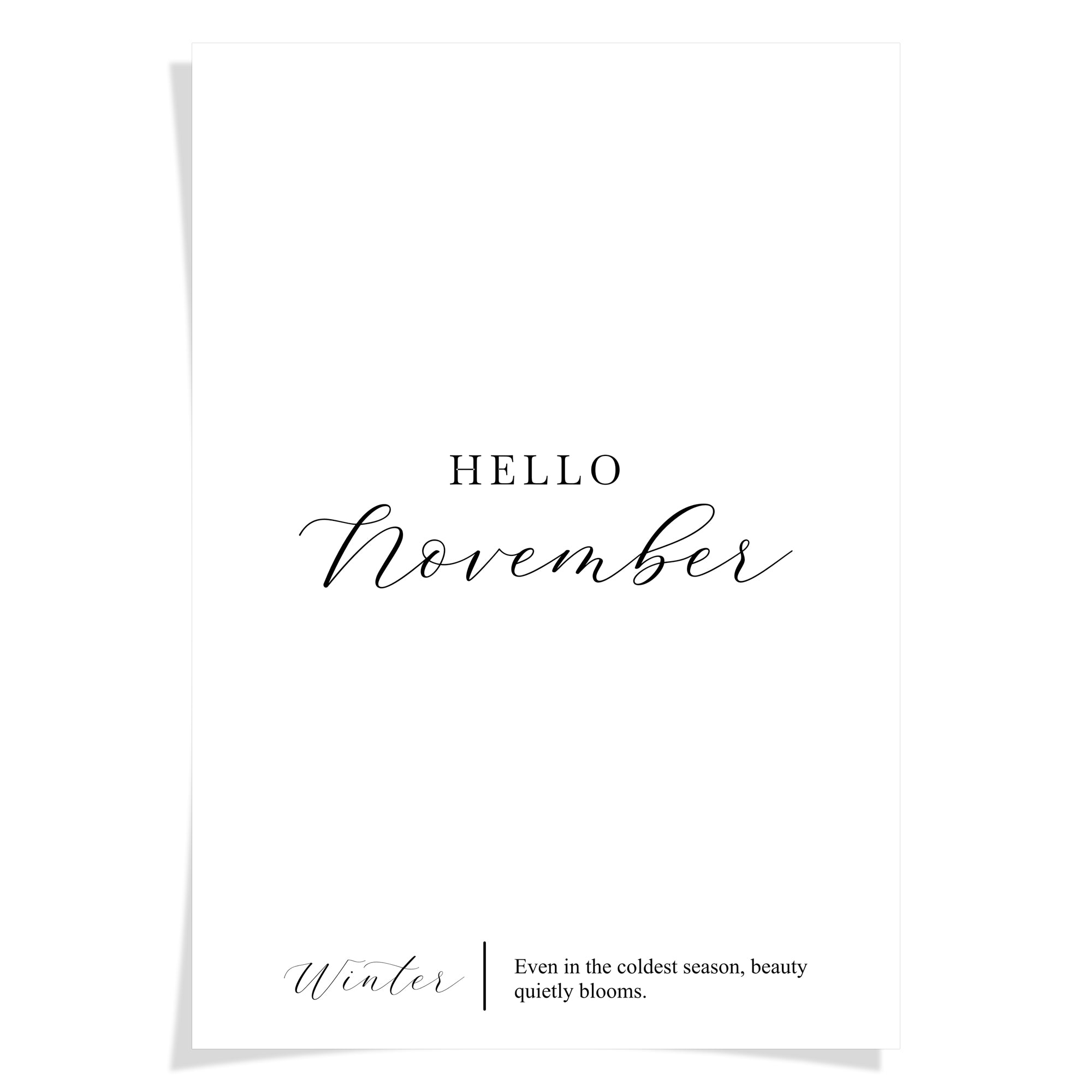 Hello November | Foiled Vellum HALF LETTER