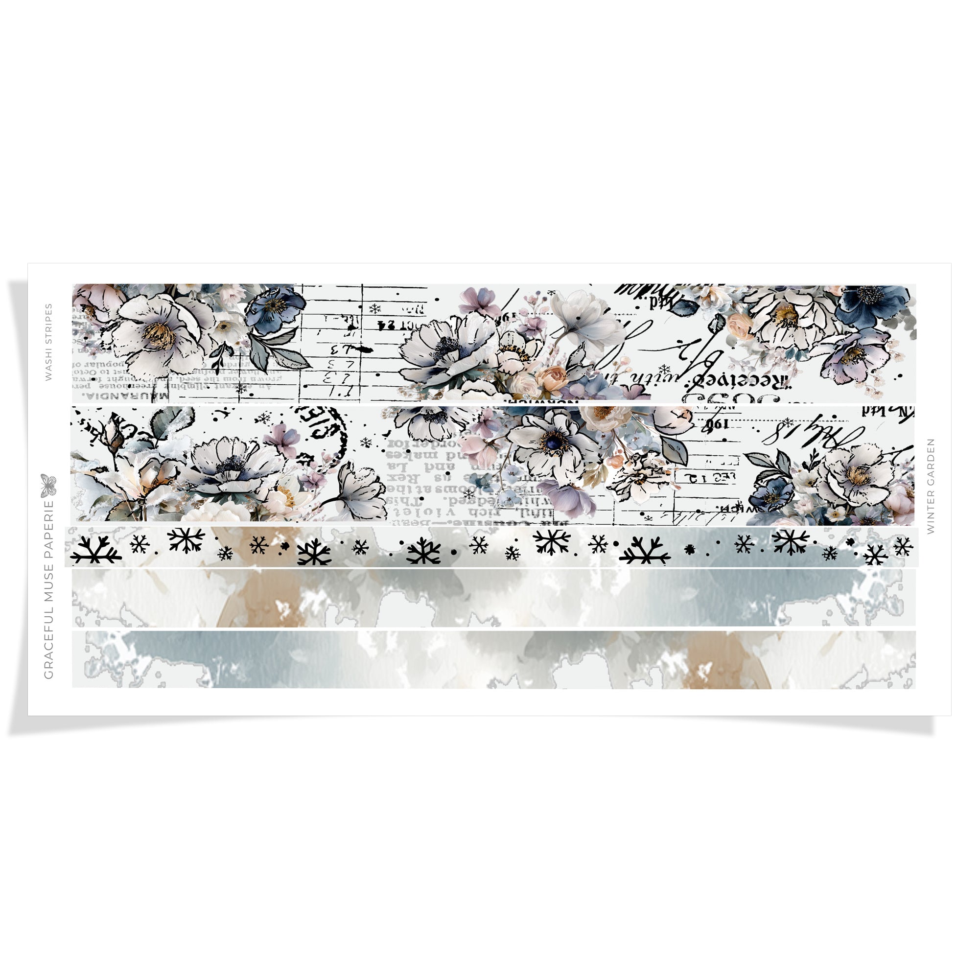 Winter Garden | WEEKS Washi Strips - FOILED