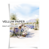 Lavender Air - Bicycle | Vellum HALF LETTER