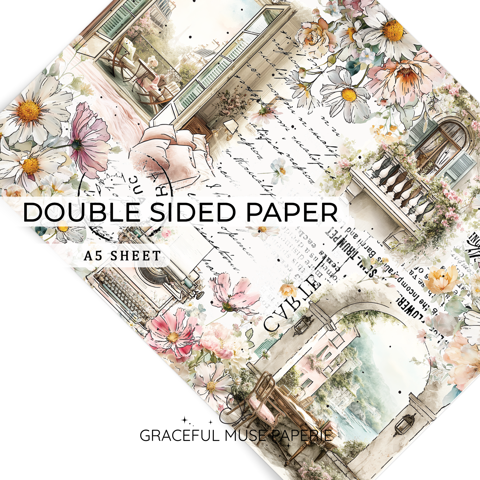 Sundays in Bloom - FOILED Double Sided Paper